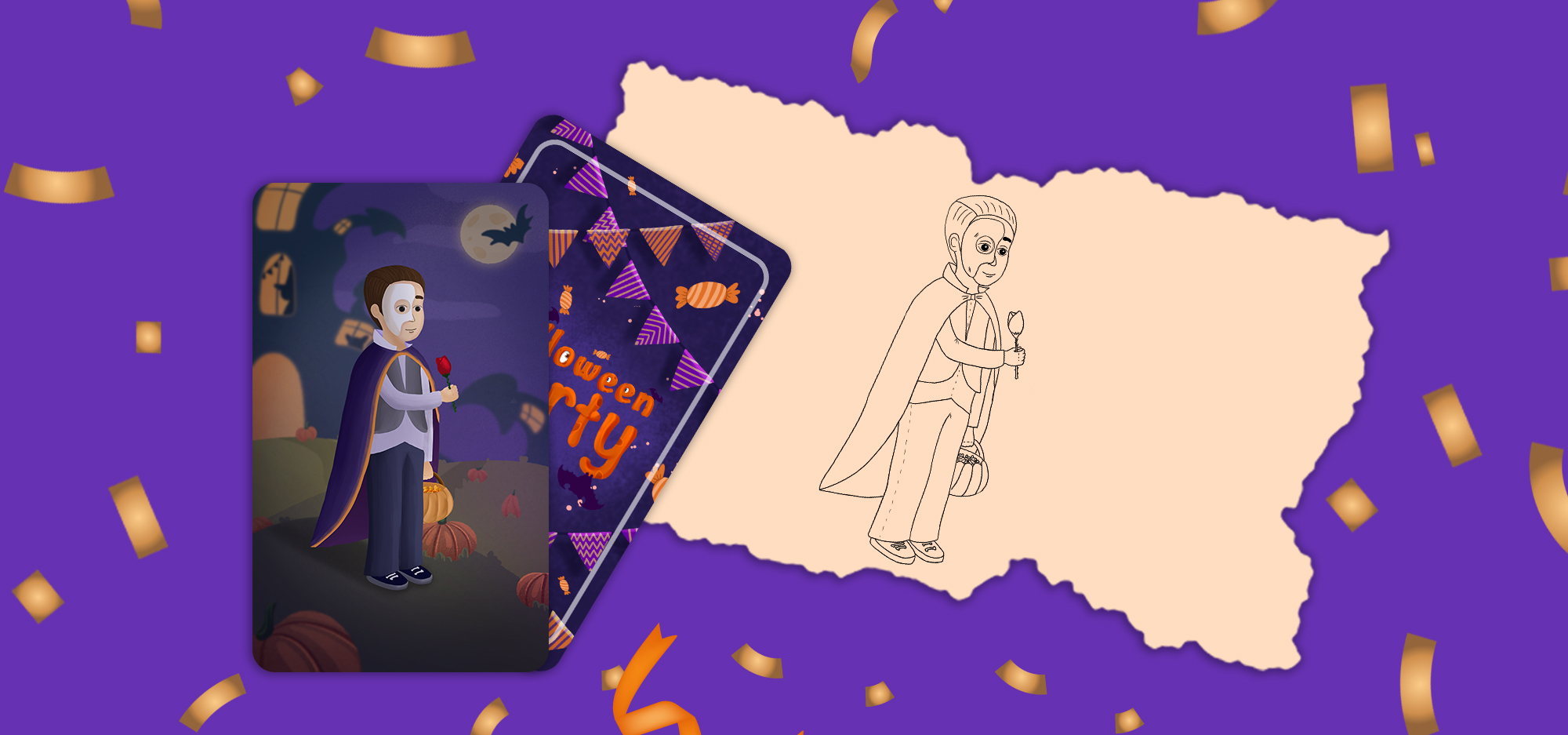Настольная игра мемо "Halloween party " ч.2 — Изображение №5 — Брендинг, Иллюстрация на Dprofile