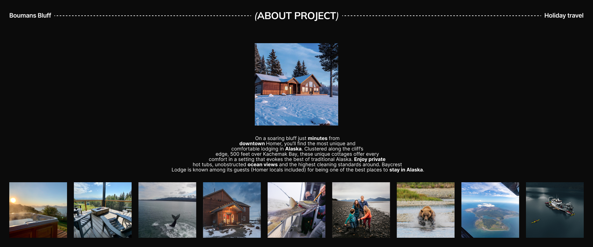 Redesign landing page Baycrest Lodge — Изображение №2 — Интерфейсы, Анимация на Dprofile