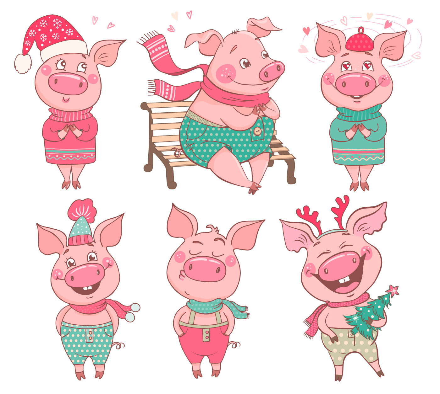 Pig Calendar 2019 — Изображение №5 — Иллюстрация на Dprofile