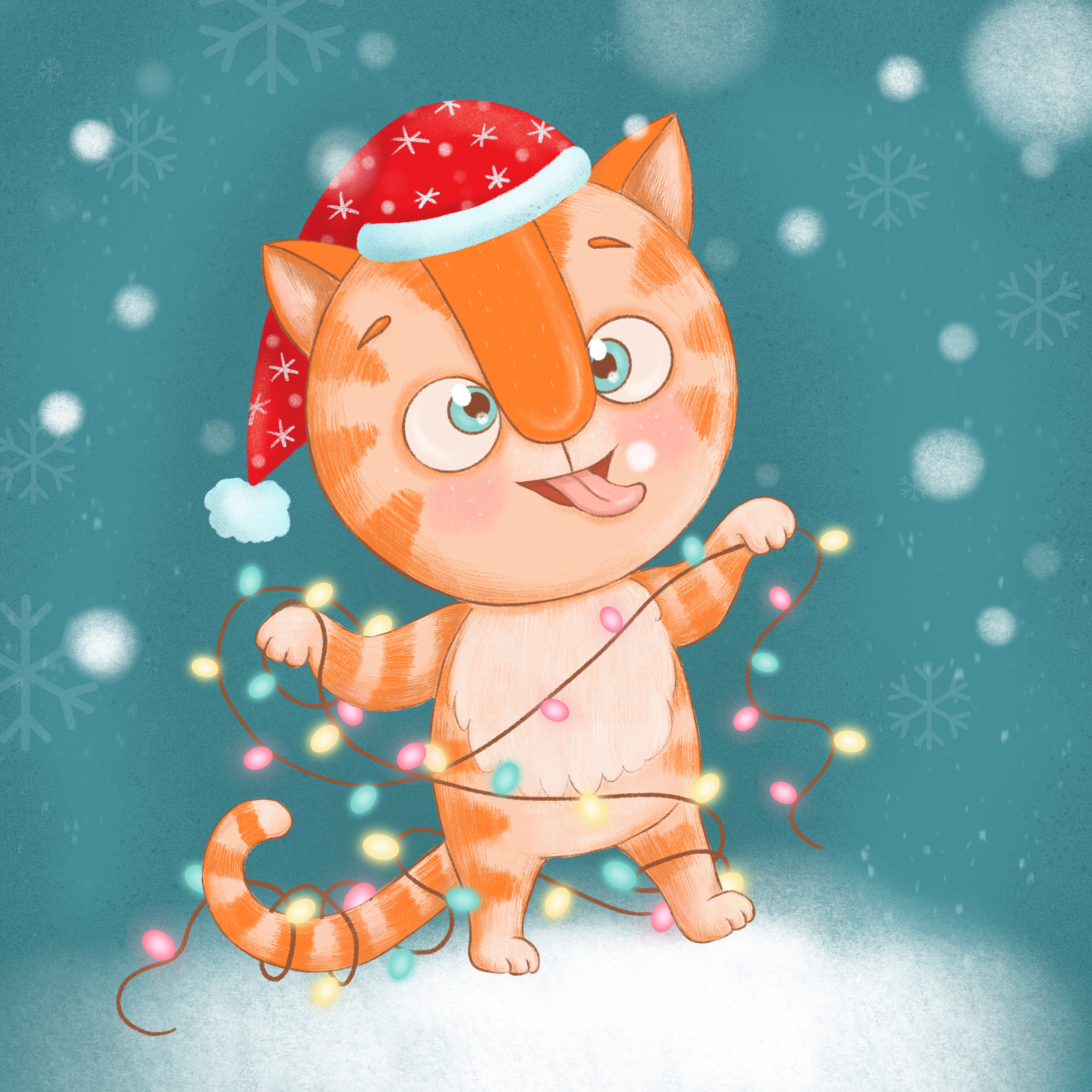 Cat Keksik & New Year — Изображение №7 — Иллюстрация на Dprofile