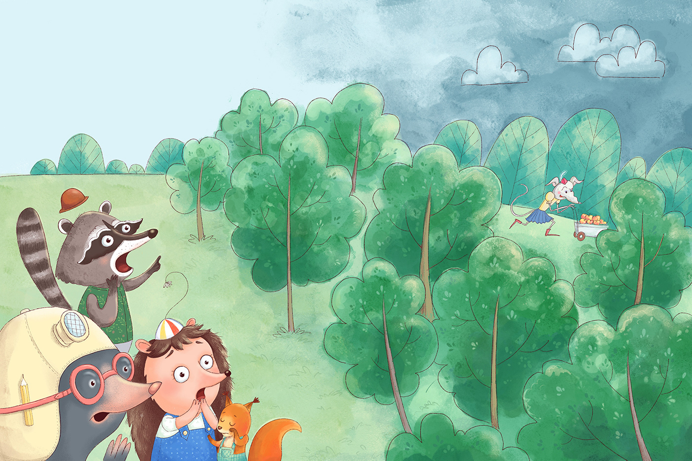How Shushunya went for apples. Children's book — Изображение №27 — Иллюстрация на Dprofile