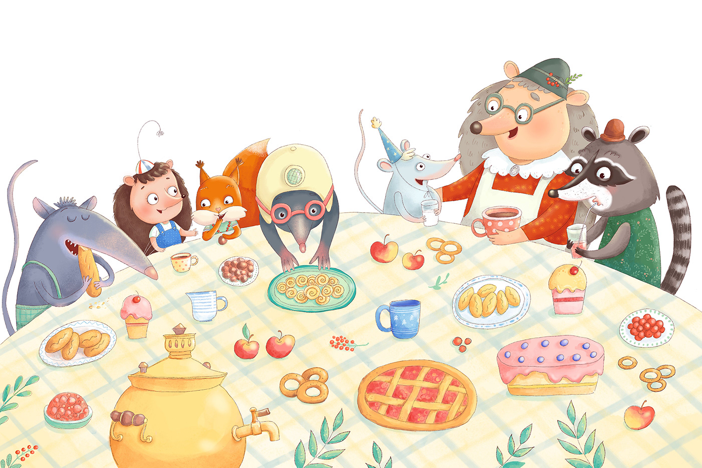 How Shushunya went for apples. Children's book — Изображение №29 — Иллюстрация на Dprofile