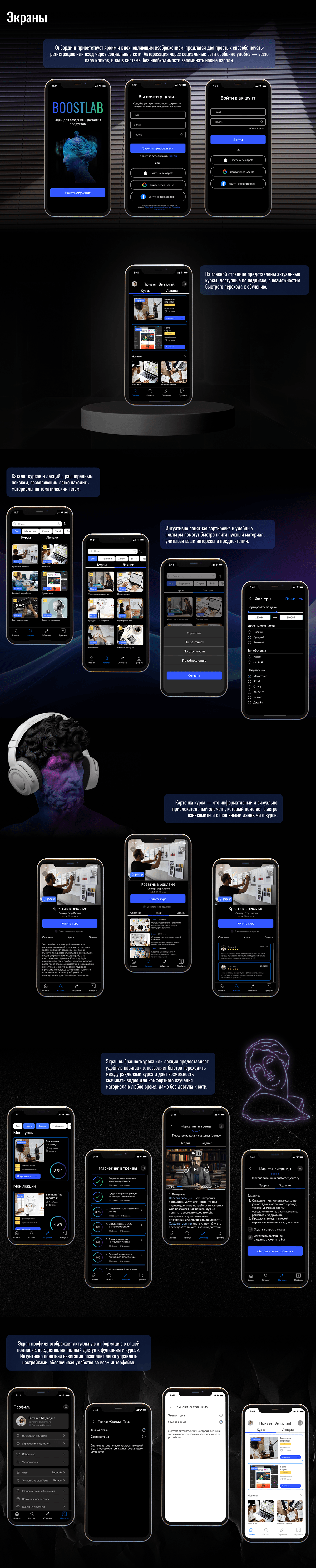 BOOSTLAB-Mobile App, UX/UI Design — Изображение №8 — Интерфейсы на Dprofile