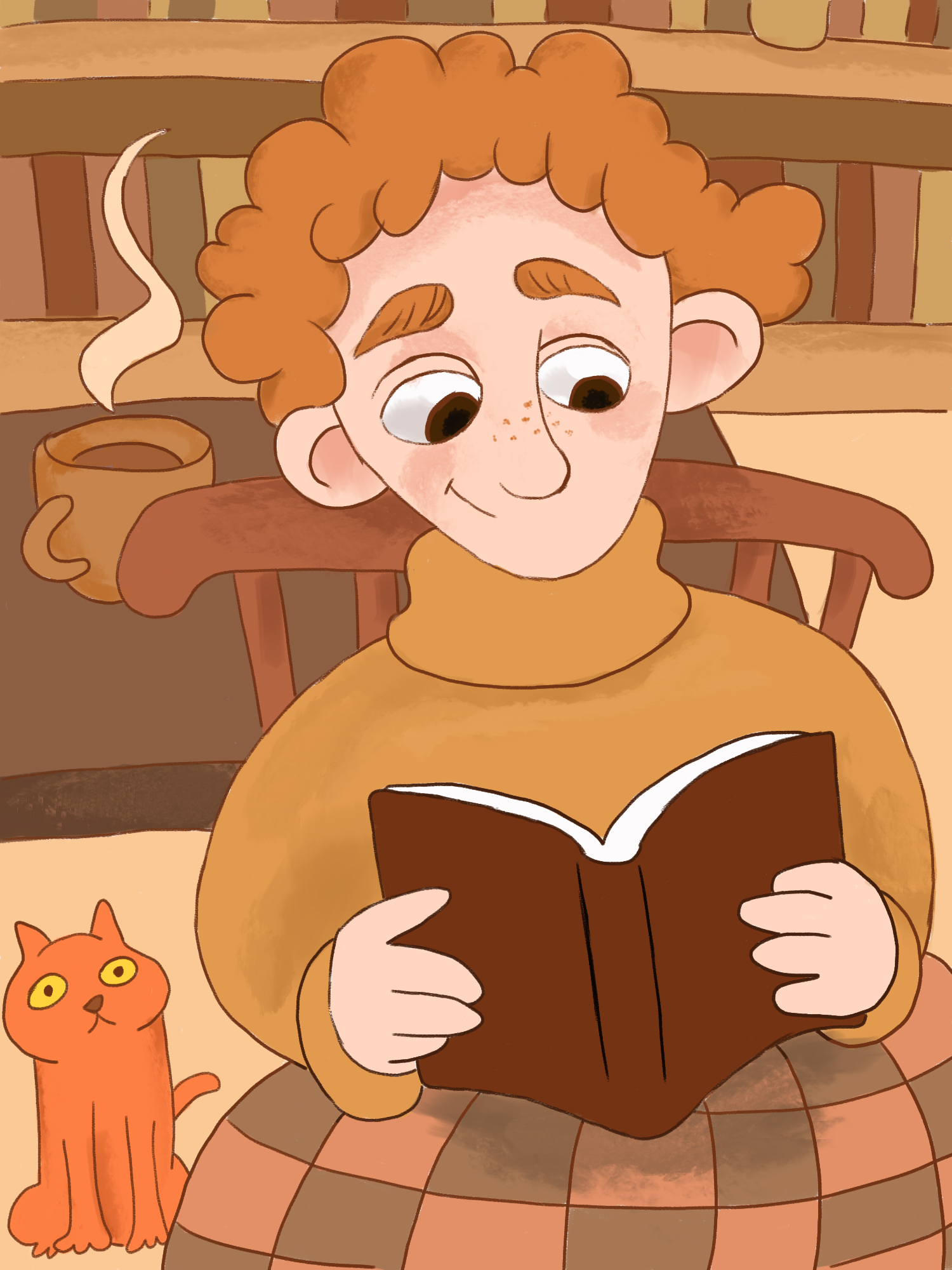 Уютное чтение — Изображение №1 — Иллюстрация на Dprofile