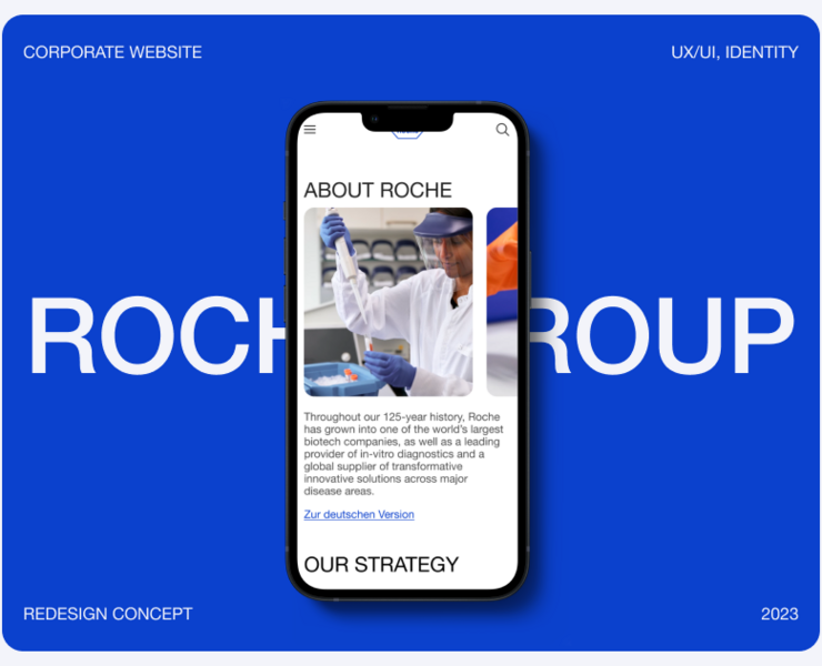 Редизайн корпоративного сайта ROCHE — Интерфейсы, Брендинг на Dprofile