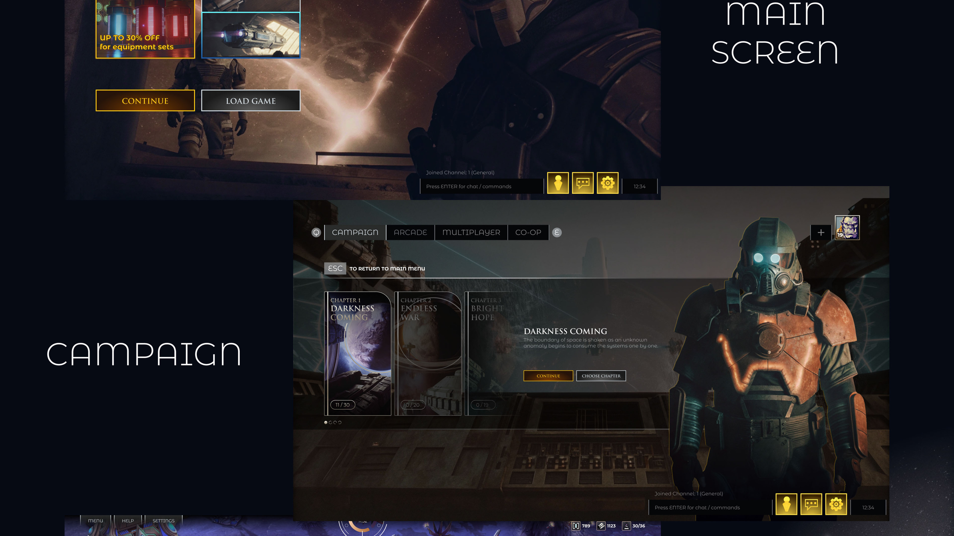 SCI-FI game UI concept — Изображение №3 — Интерфейсы, Графика на Dprofile