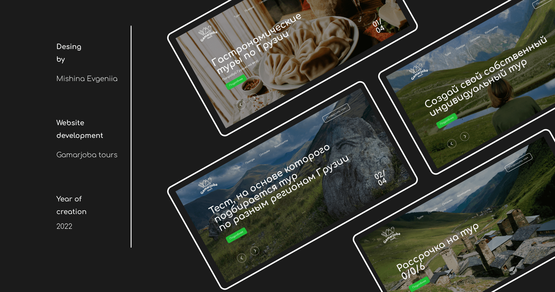 Gamarjoba tours — Изображение №1 — Интерфейсы на Dprofile