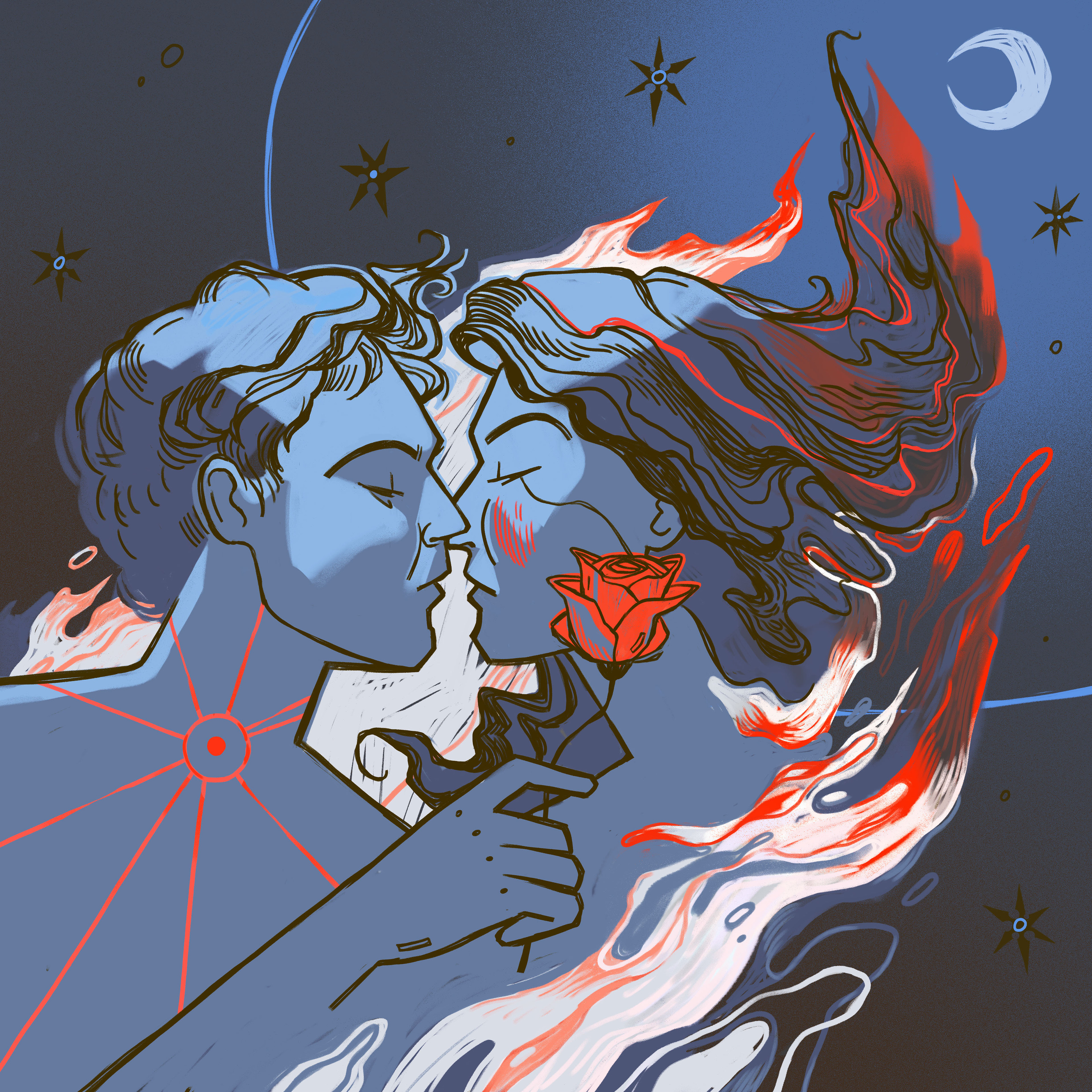 Illustration «Kiss» — Изображение №1 — Иллюстрация, Графика на Dprofile