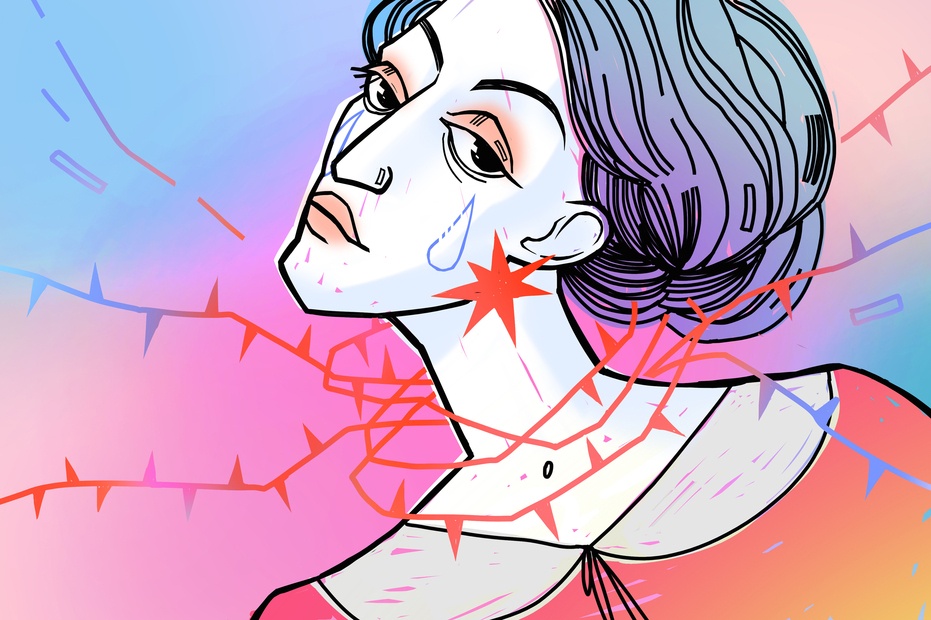 Lifehacker & Burning Hut editorial illustrations — Изображение №1 — Иллюстрация, Графика на Dprofile