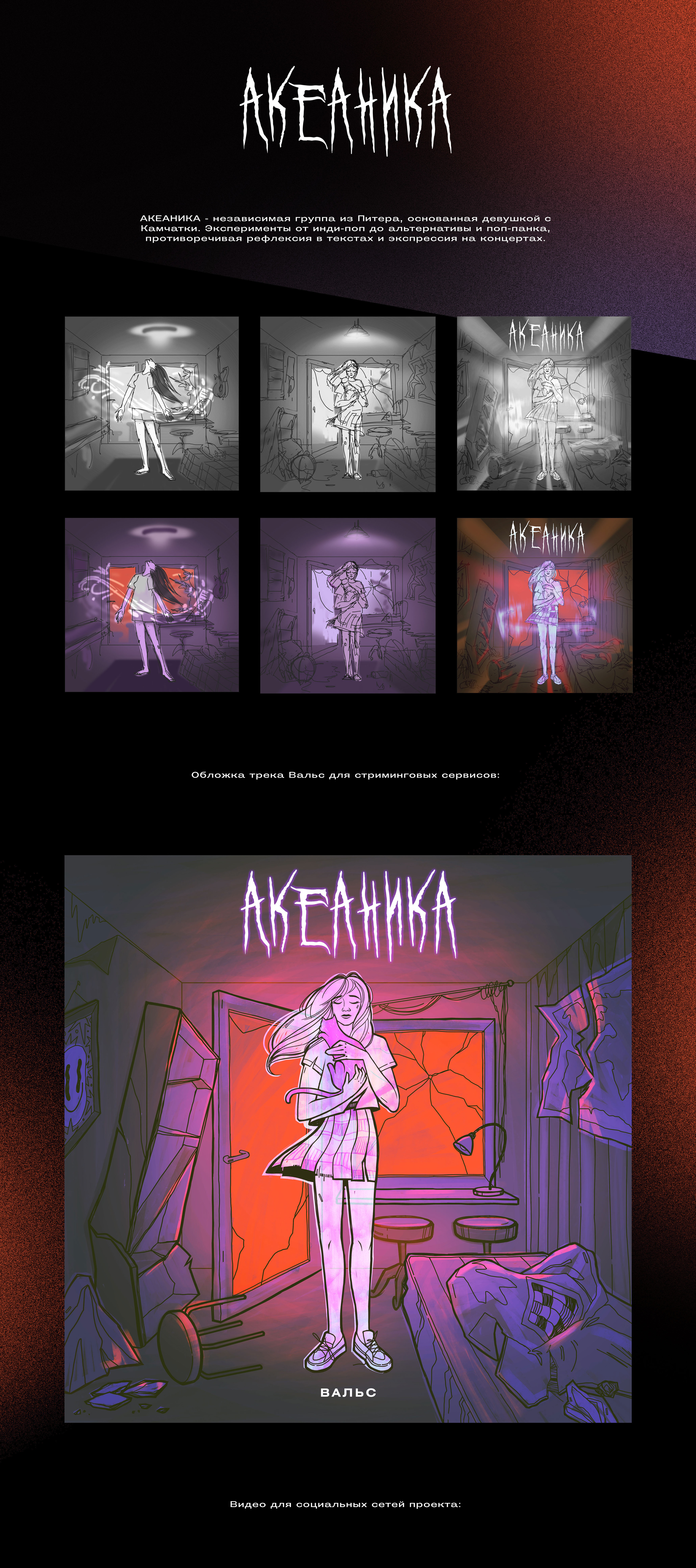 AKEANIKA music track cover — Изображение №1 — Иллюстрация, Графика на Dprofile