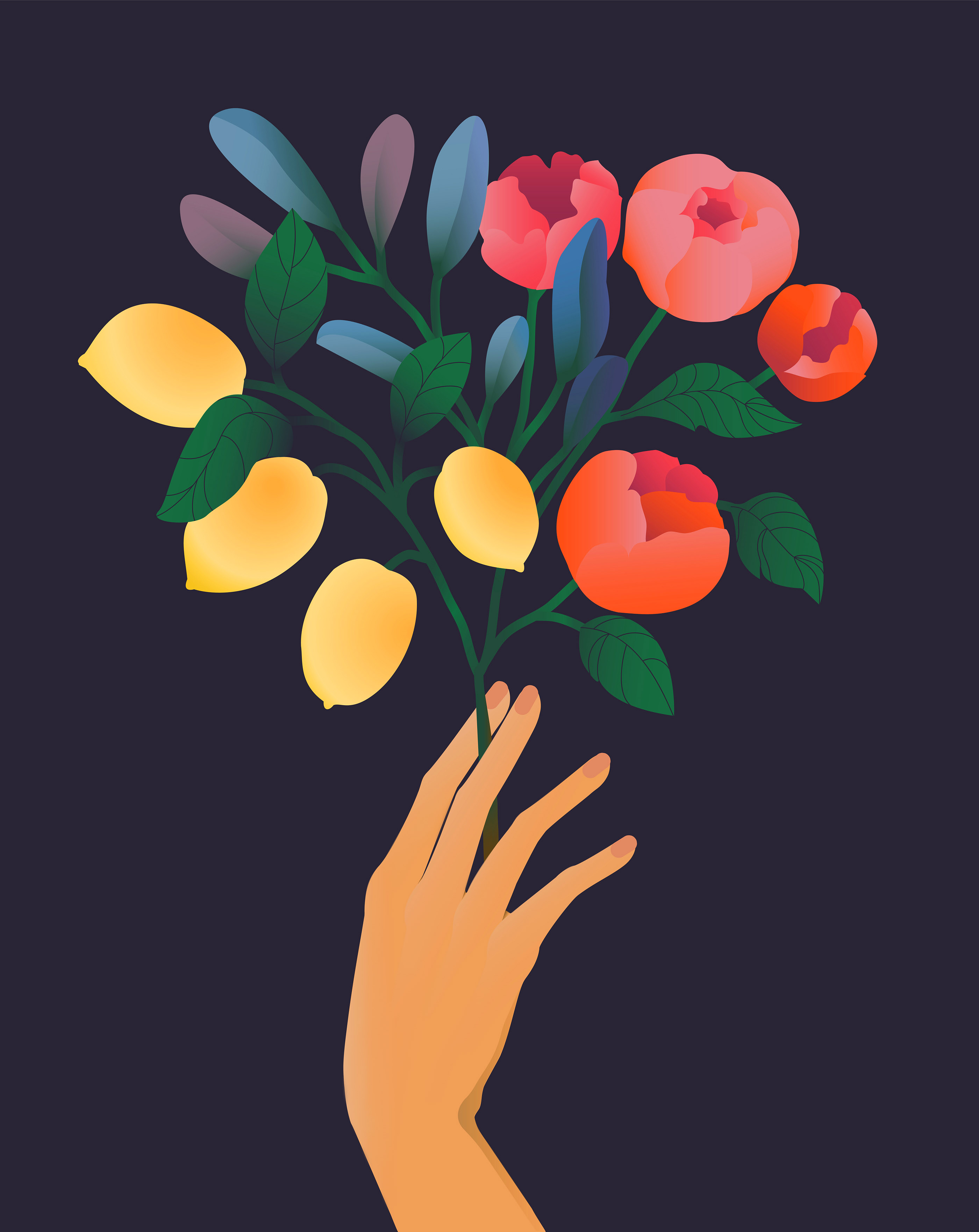 Peony and Lemon. Hand cream packaging desing. — Изображение №3 — Иллюстрация на Dprofile