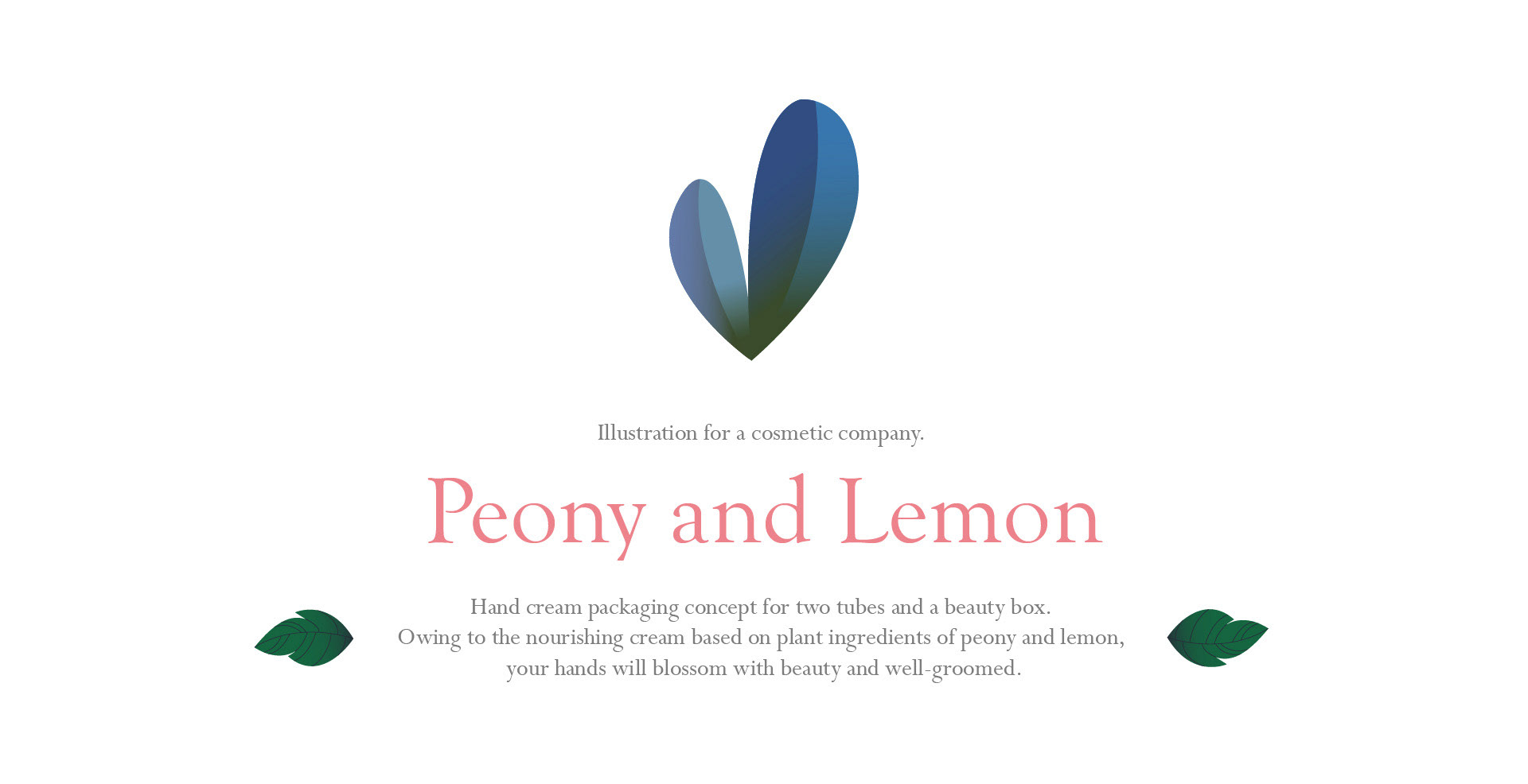 Peony and Lemon. Hand cream packaging desing. — Изображение №1 — Иллюстрация на Dprofile