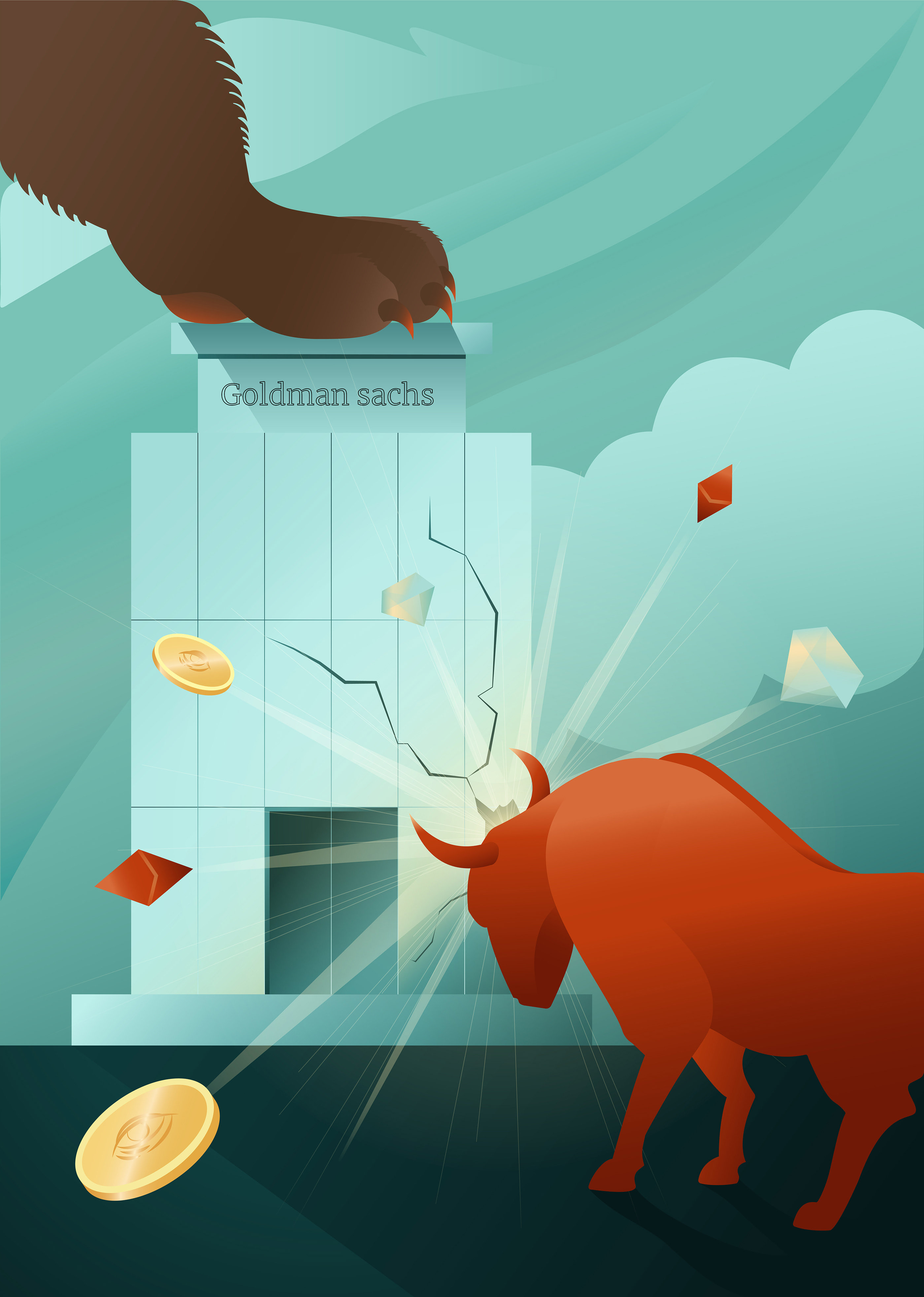 FINANCIAL ARTICLE. MAGAZINE ILLUSTRATION CONCEPT — Изображение №3 — Иллюстрация на Dprofile