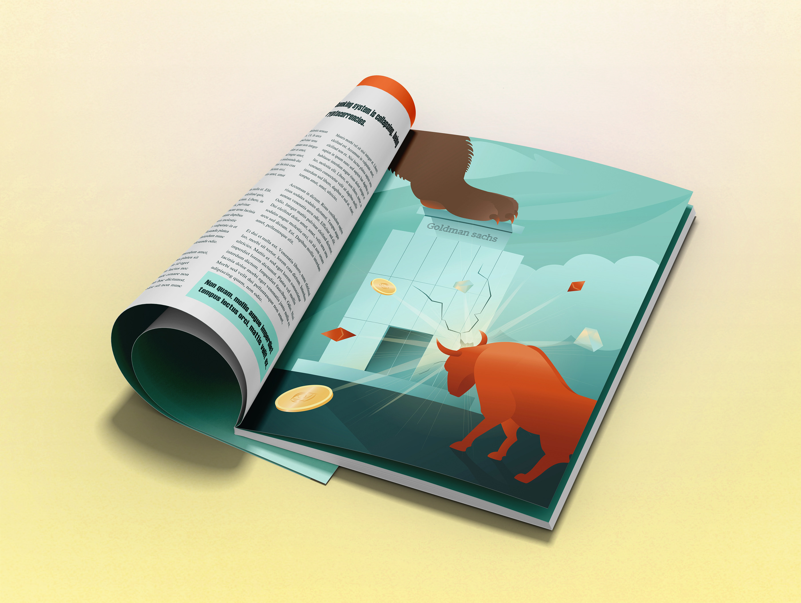 FINANCIAL ARTICLE. MAGAZINE ILLUSTRATION CONCEPT — Изображение №4 — Иллюстрация на Dprofile