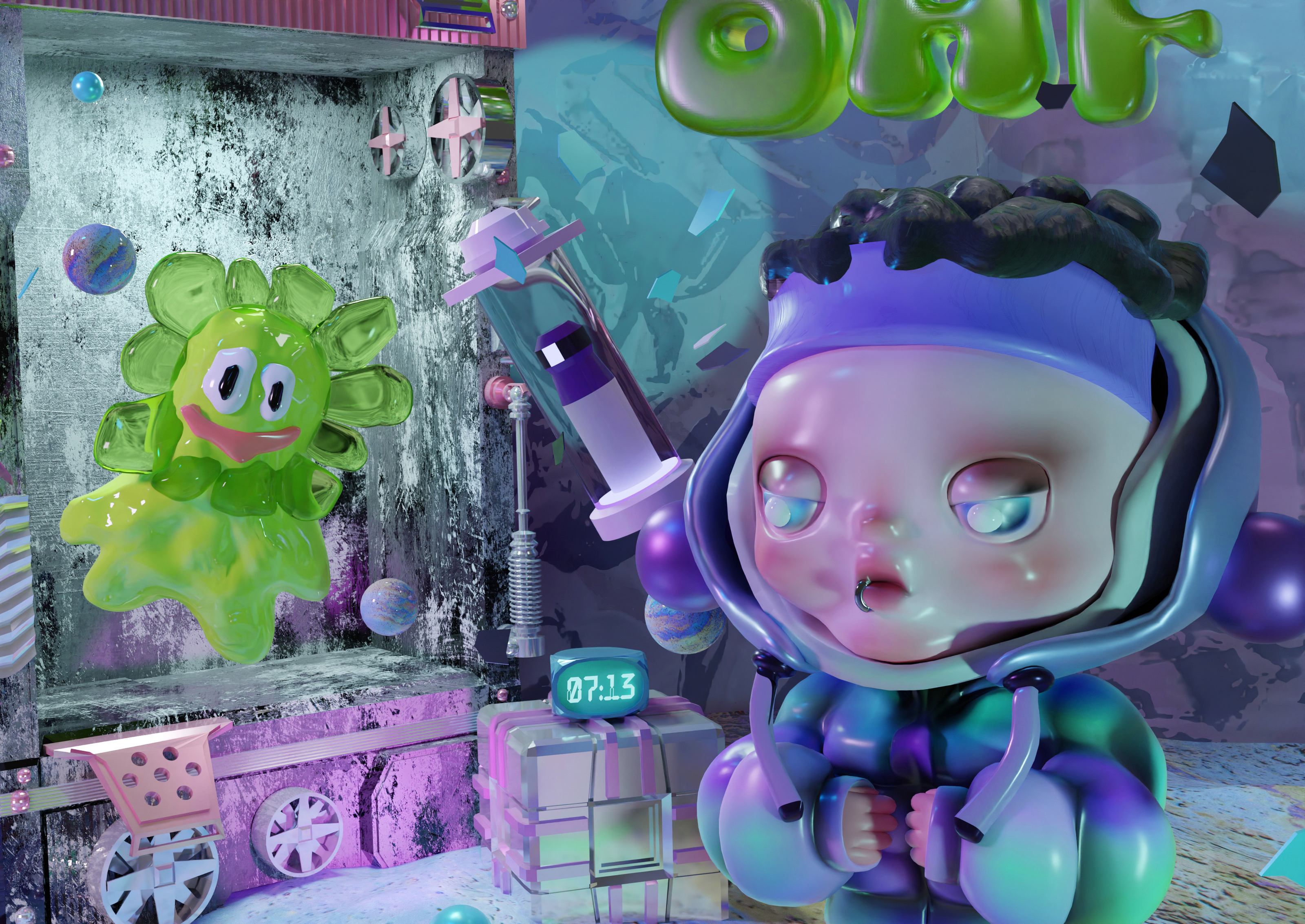 3d showcase for the Lazy Oaf Brand — Изображение №3 — Иллюстрация, 3D на Dprofile