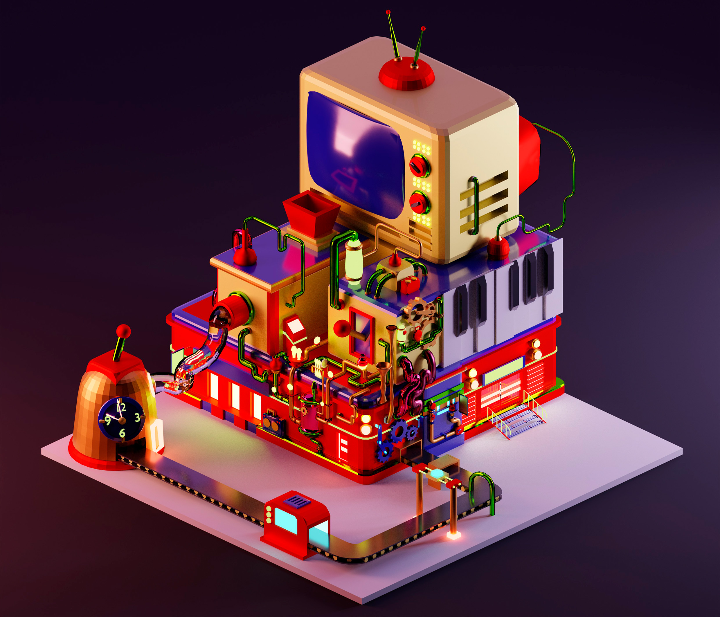 3d illustrations for the book about the time machine — Изображение №3 — Иллюстрация, 3D на Dprofile