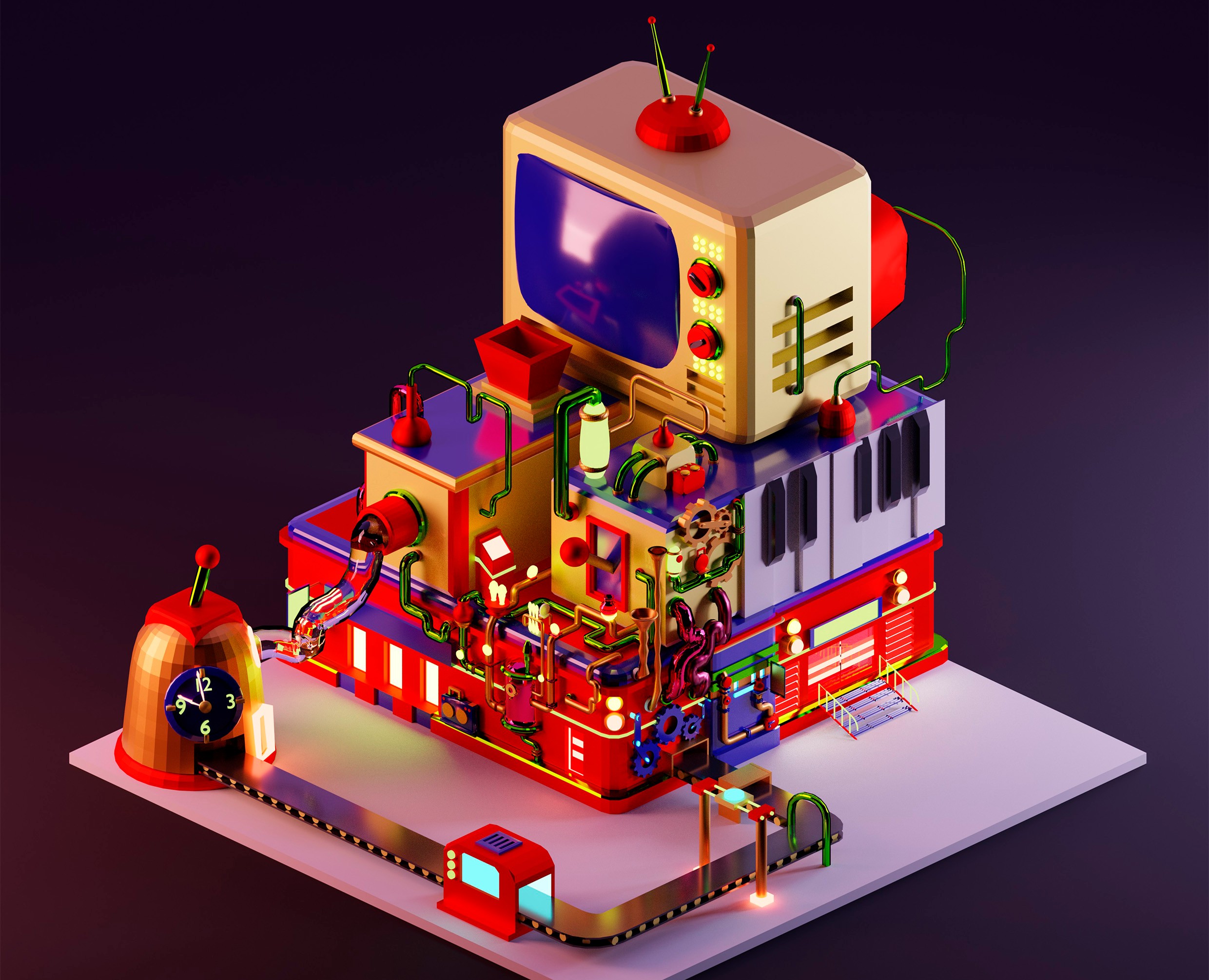 3d illustrations for the book about the time machine на Dprofile