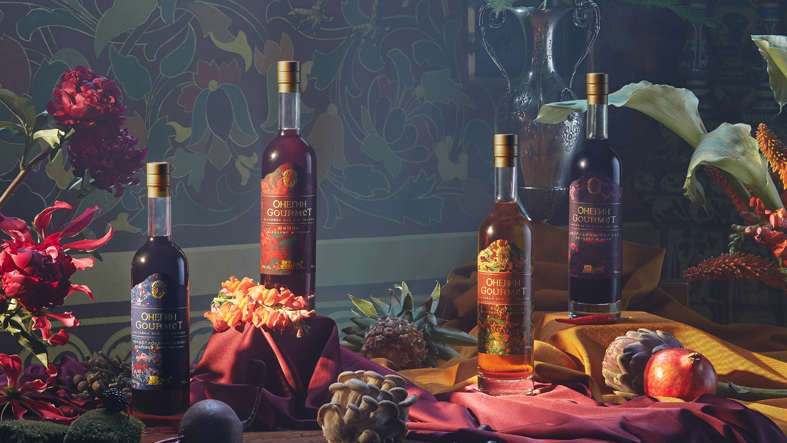 Иллюстрации для этикеток настоек Онегин Gourmet — Изображение №3 — Брендинг, Иллюстрация на Dprofile