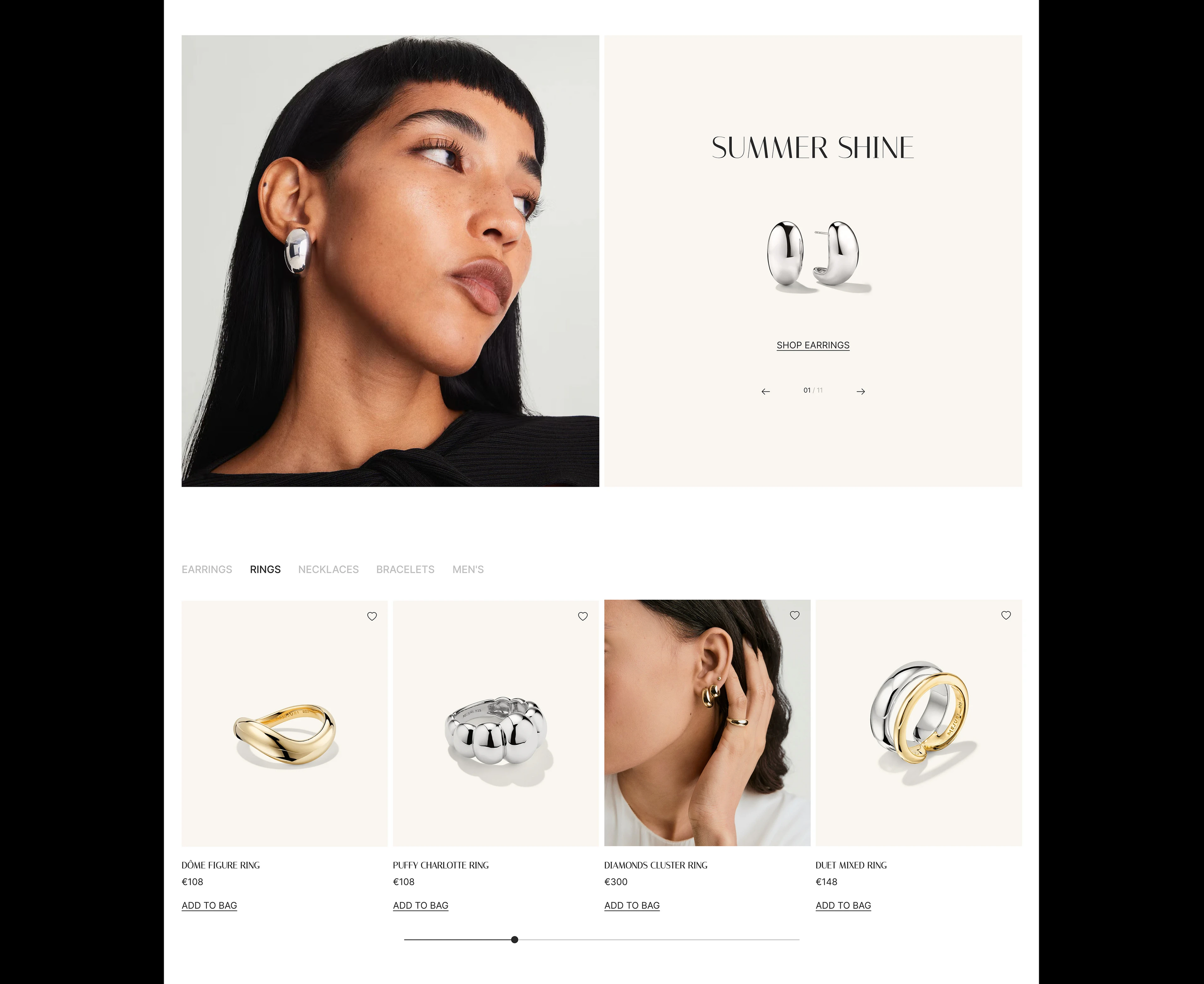 MEJURI jewelry website redesign concept — Изображение №4 — Интерфейсы на Dprofile