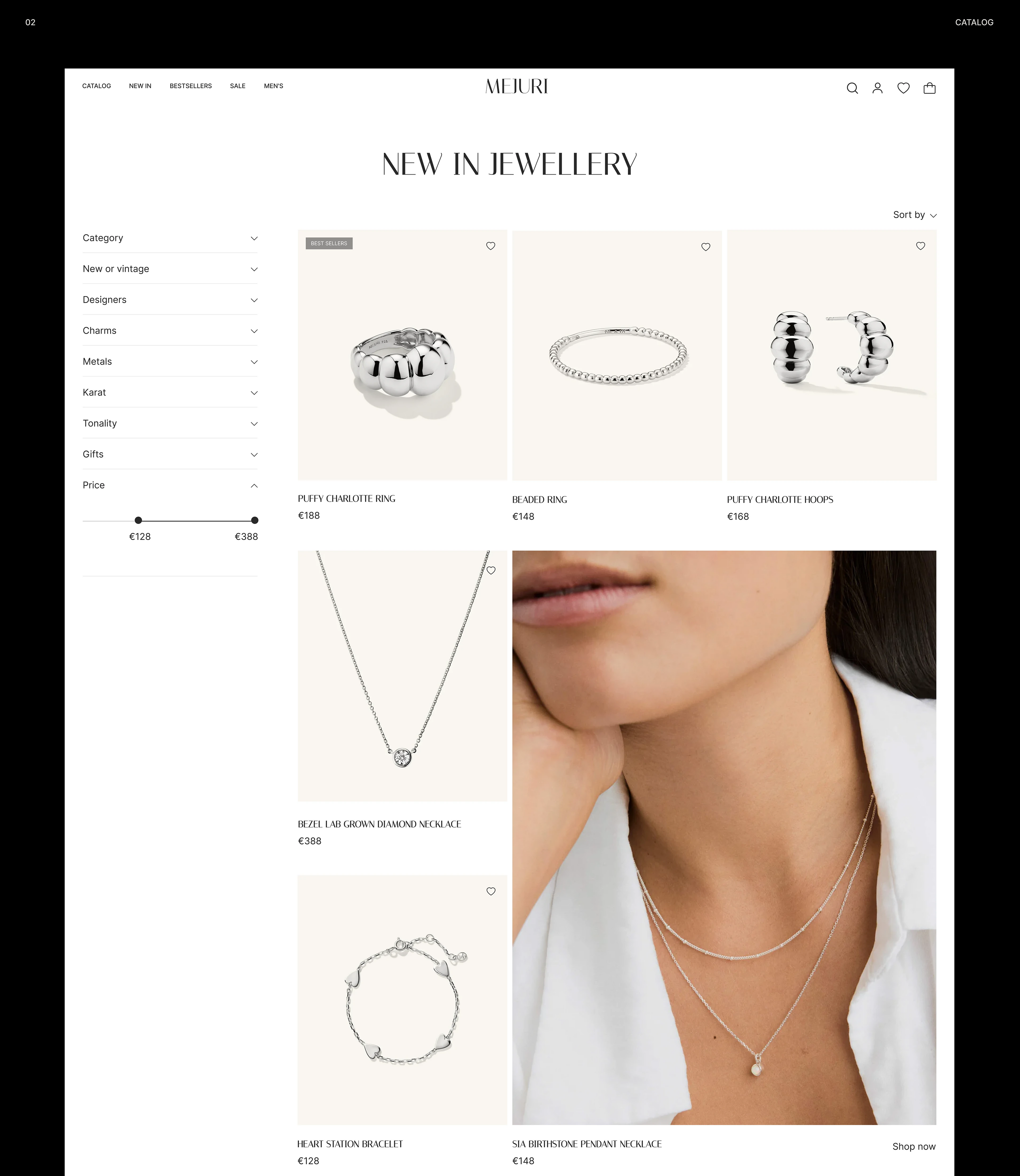 MEJURI jewelry website redesign concept — Изображение №7 — Интерфейсы на Dprofile