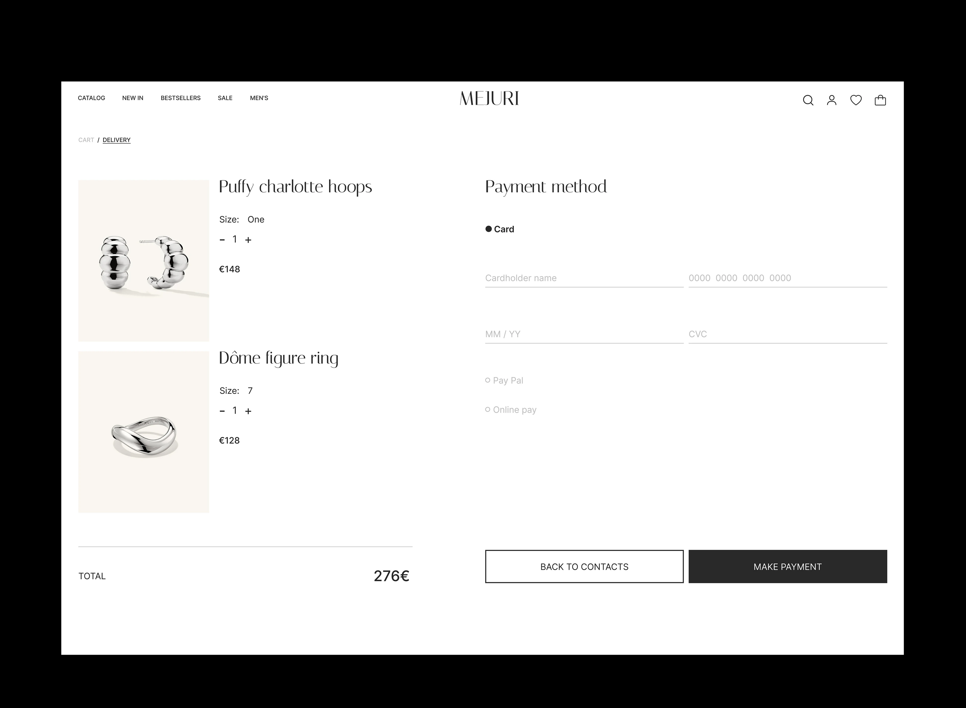 MEJURI jewelry website redesign concept — Изображение №16 — Интерфейсы на Dprofile