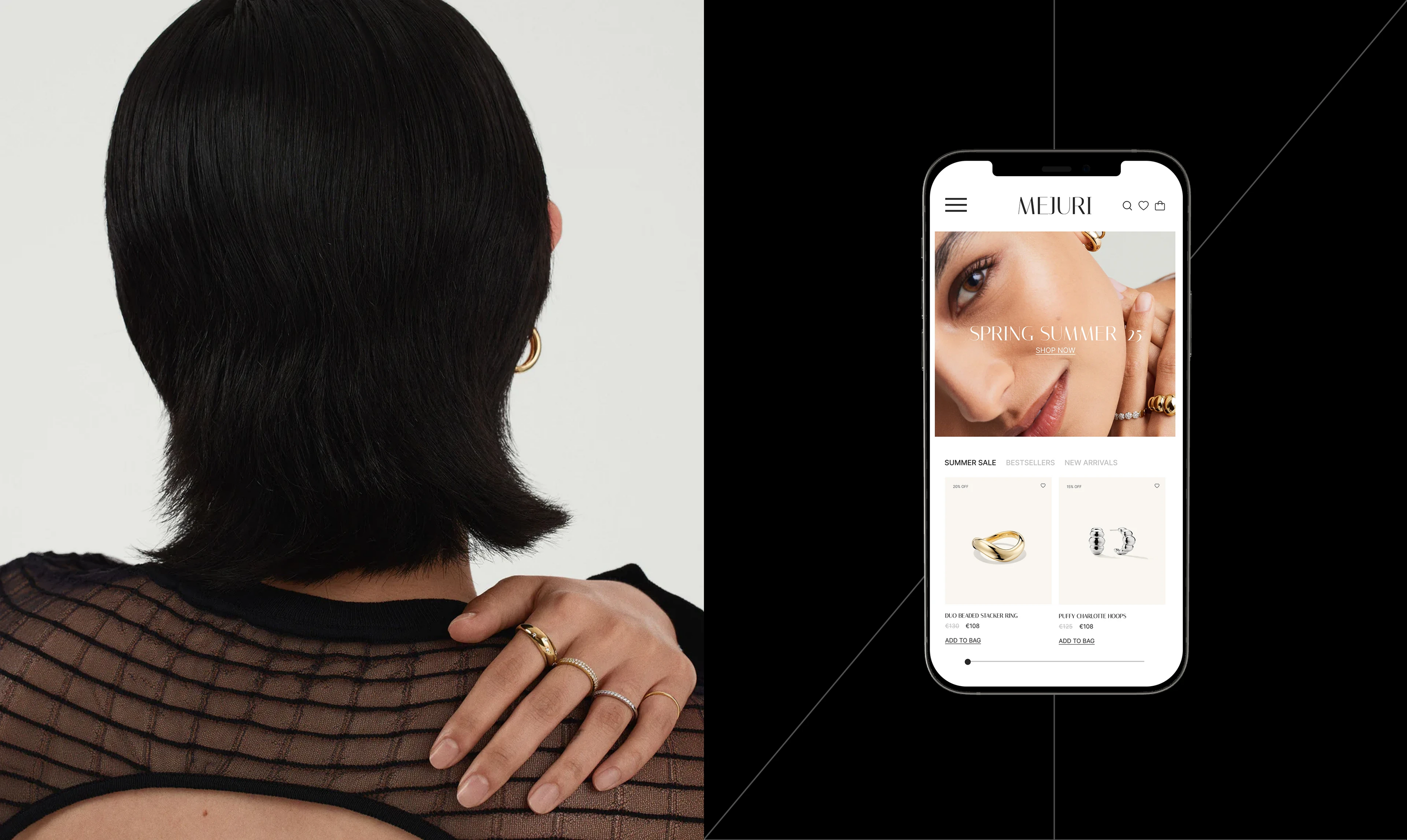 MEJURI jewelry website redesign concept — Изображение №2 — Интерфейсы на Dprofile