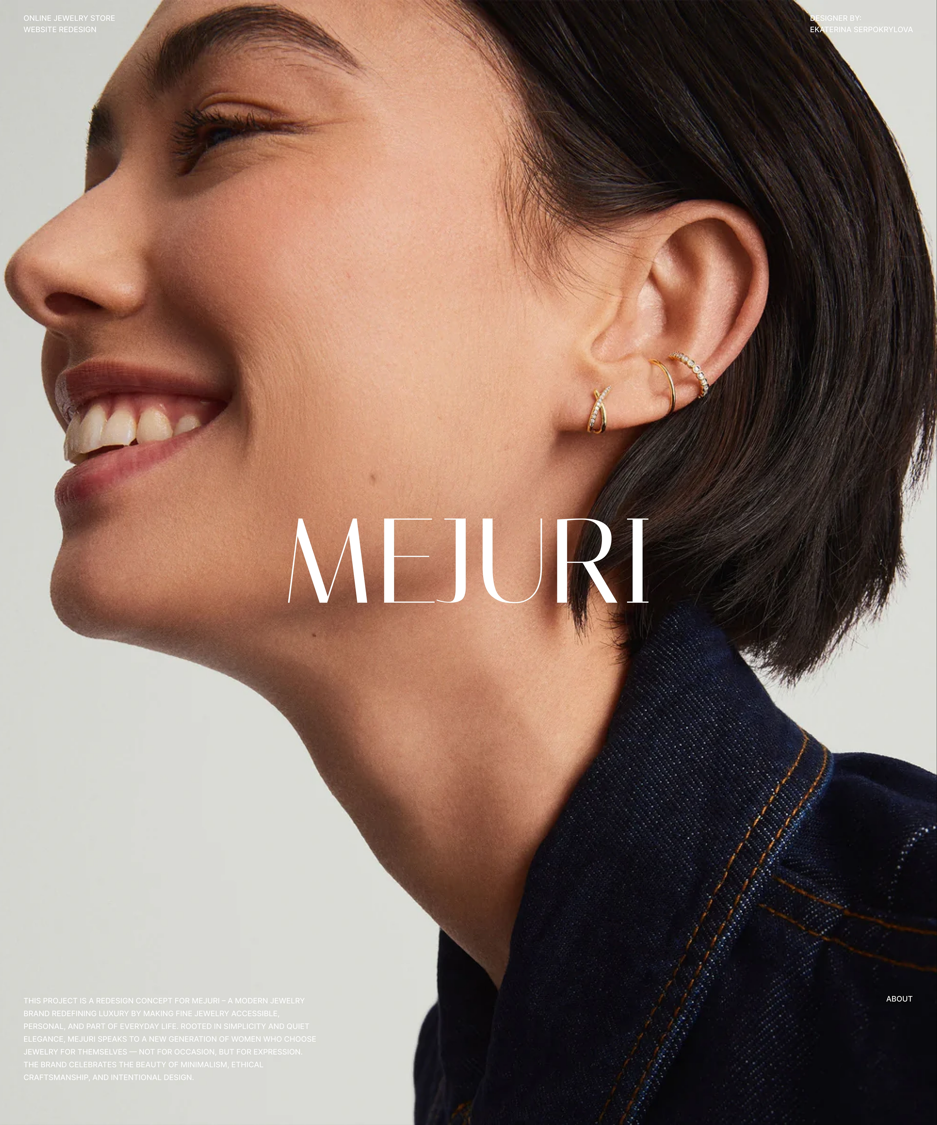MEJURI jewelry website redesign concept — Изображение №1 — Интерфейсы на Dprofile