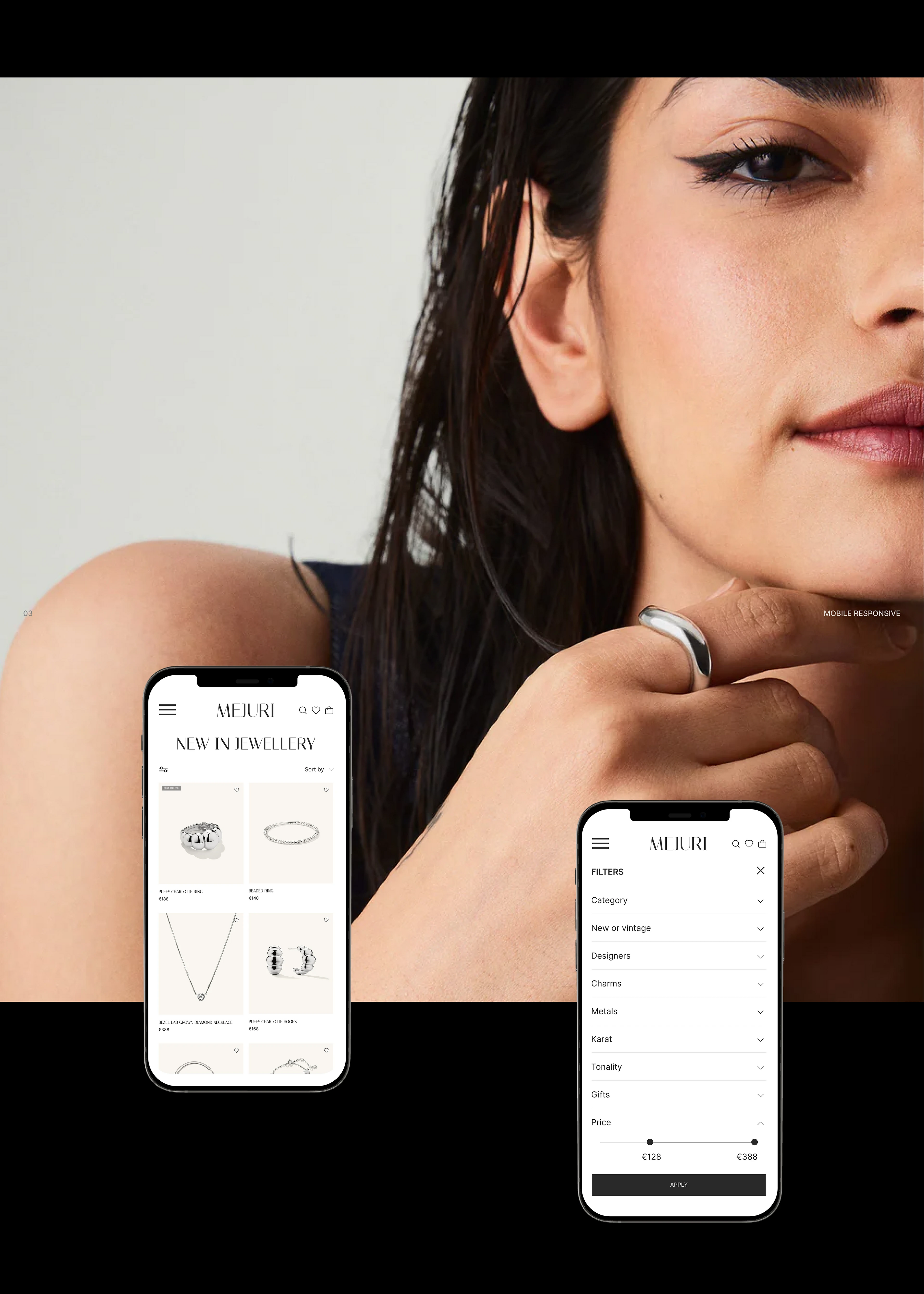MEJURI jewelry website redesign concept — Изображение №9 — Интерфейсы на Dprofile