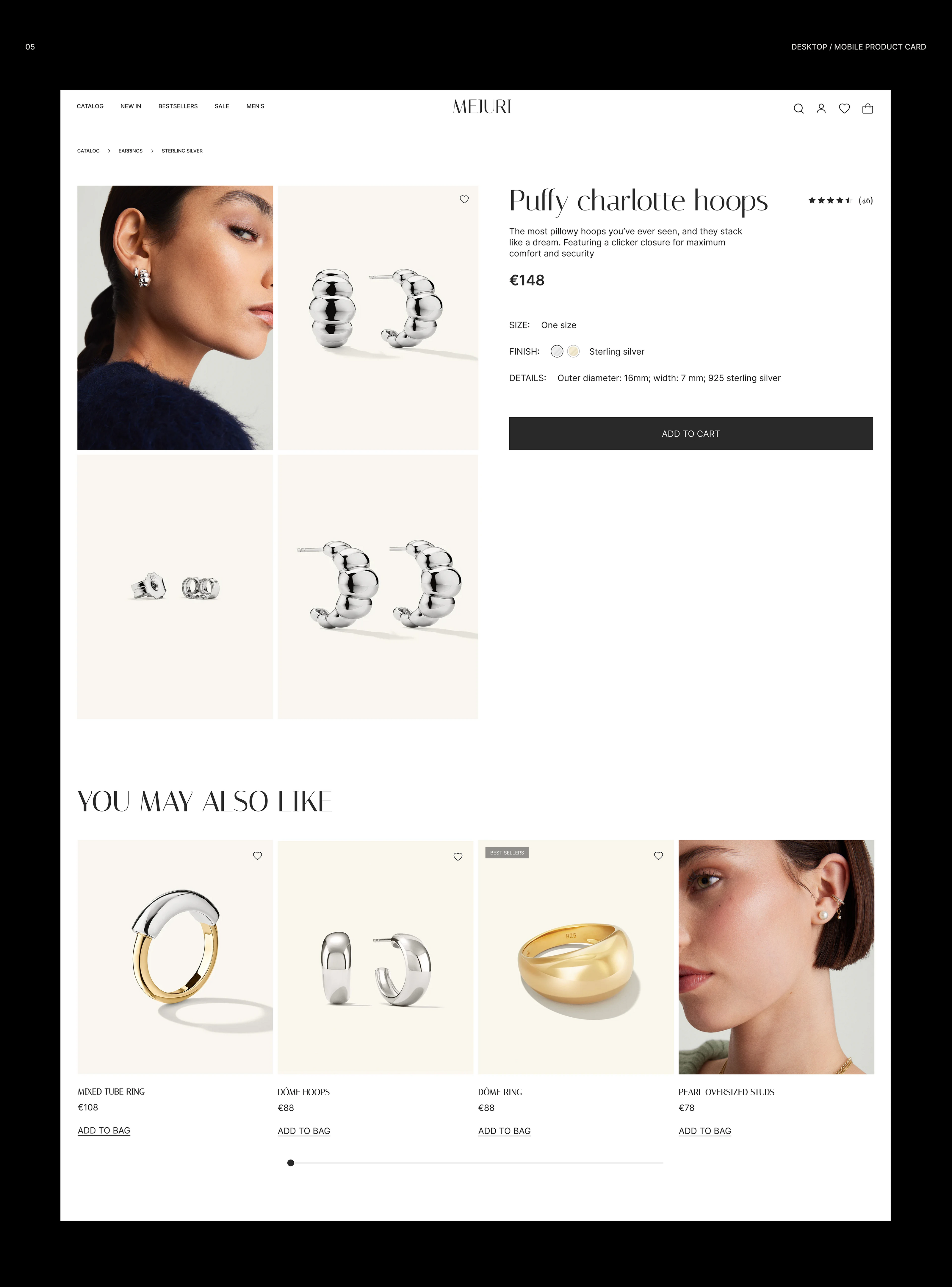 MEJURI jewelry website redesign concept — Изображение №12 — Интерфейсы на Dprofile