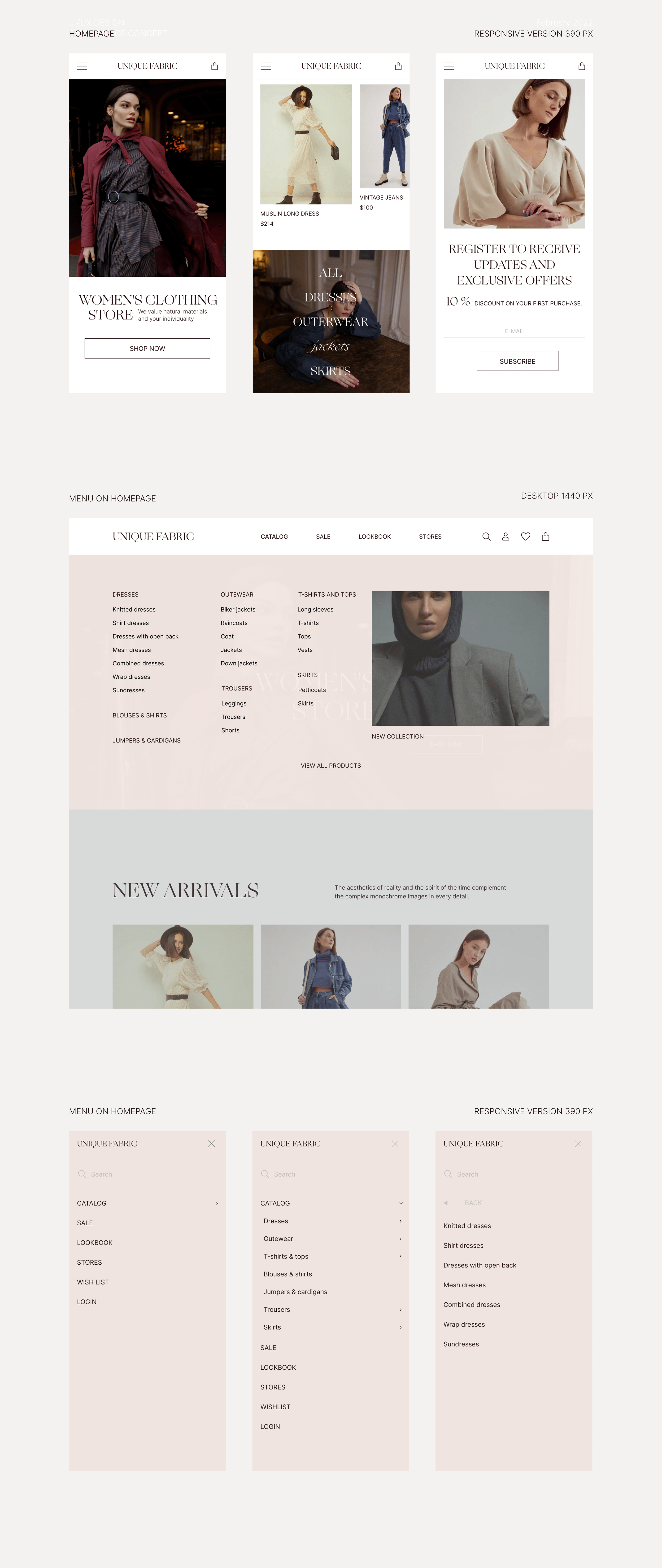 E-commerse women's clothing — Изображение №2 — Интерфейсы на Dprofile
