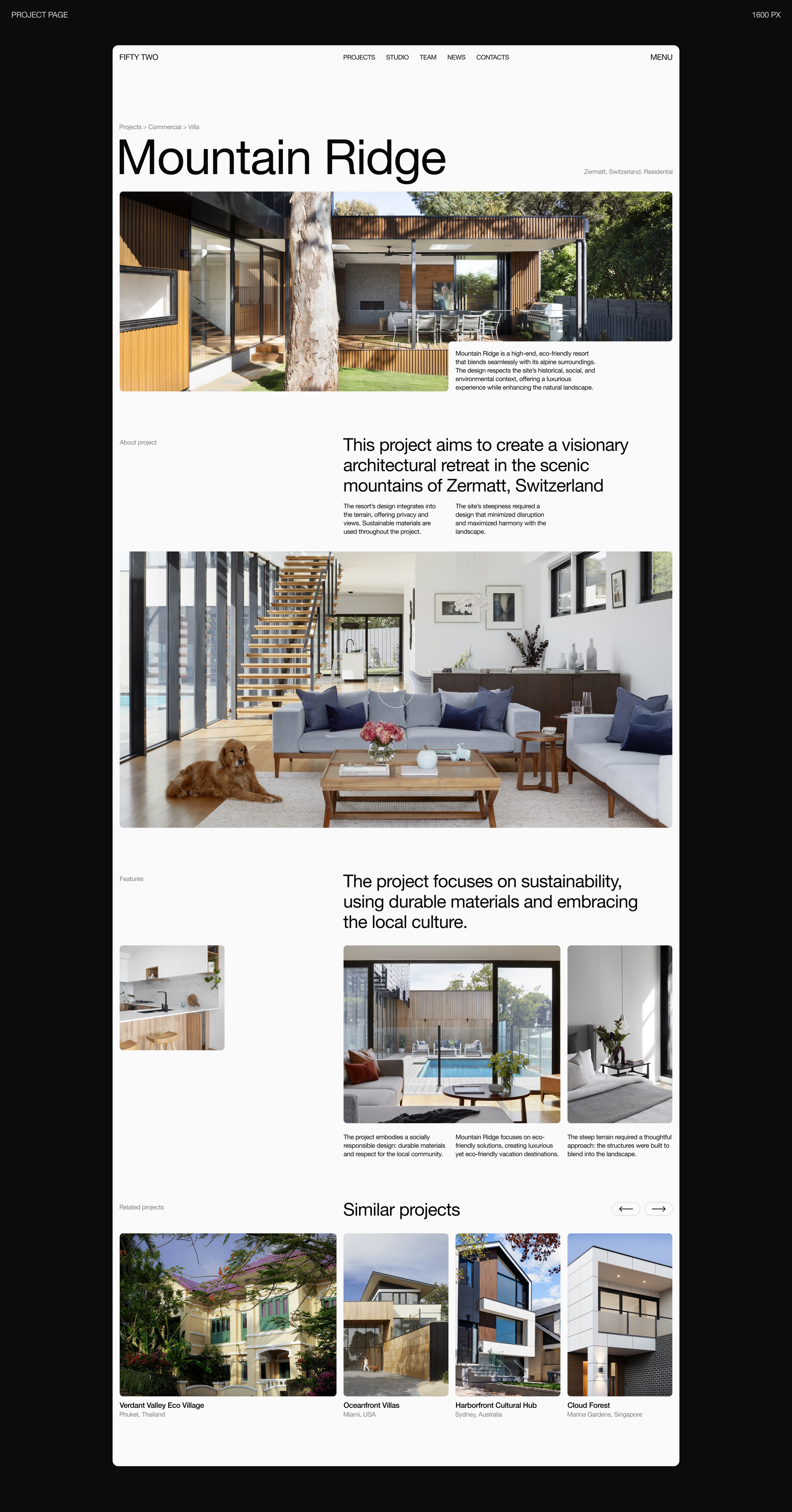 FIFTY TWO | CORPORATE WEBSITE | ARCHITECTURAL BUREAU — Изображение №12 — Интерфейсы, Брендинг на Dprofile