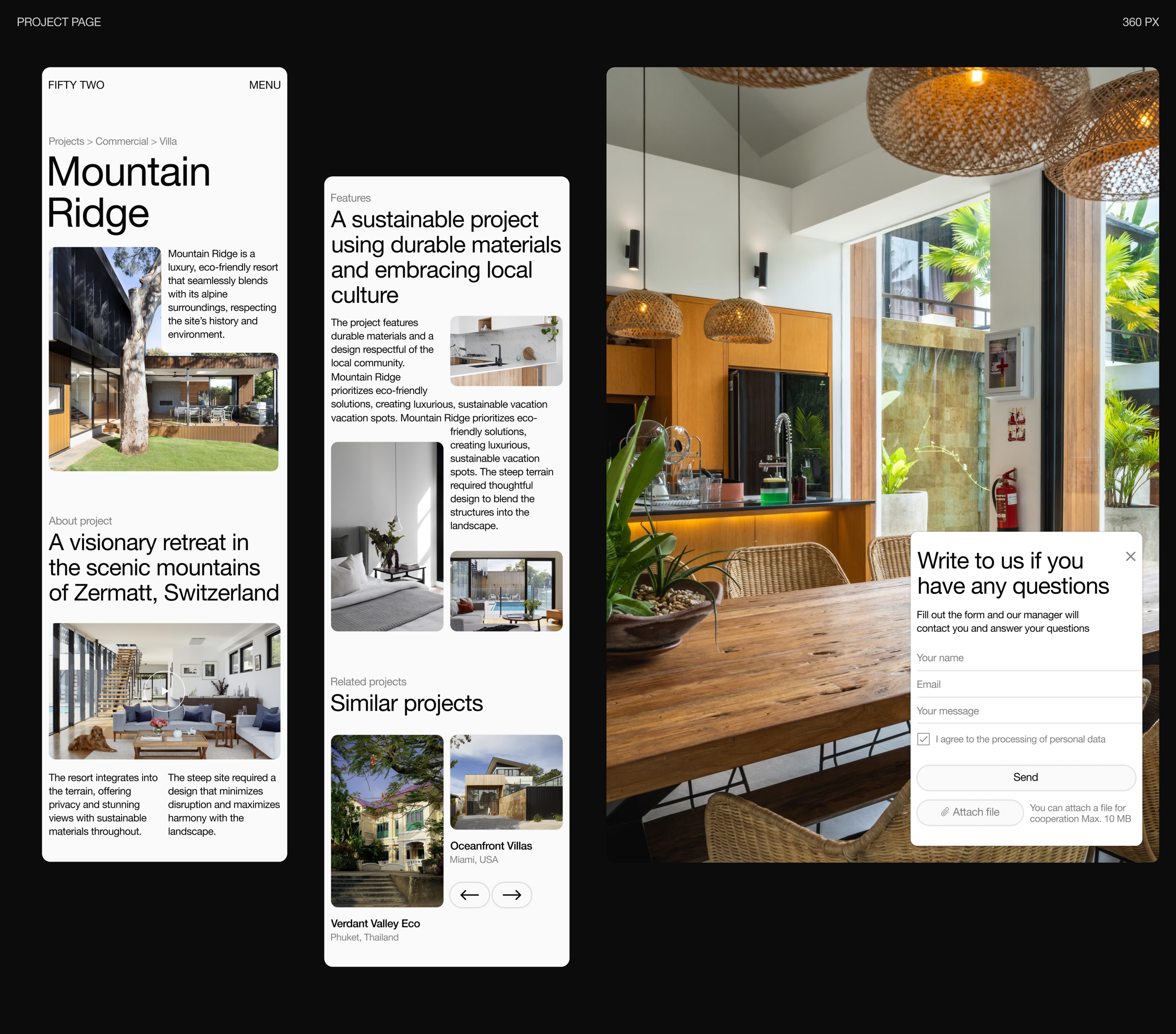 FIFTY TWO | CORPORATE WEBSITE | ARCHITECTURAL BUREAU — Изображение №11 — Интерфейсы, Брендинг на Dprofile