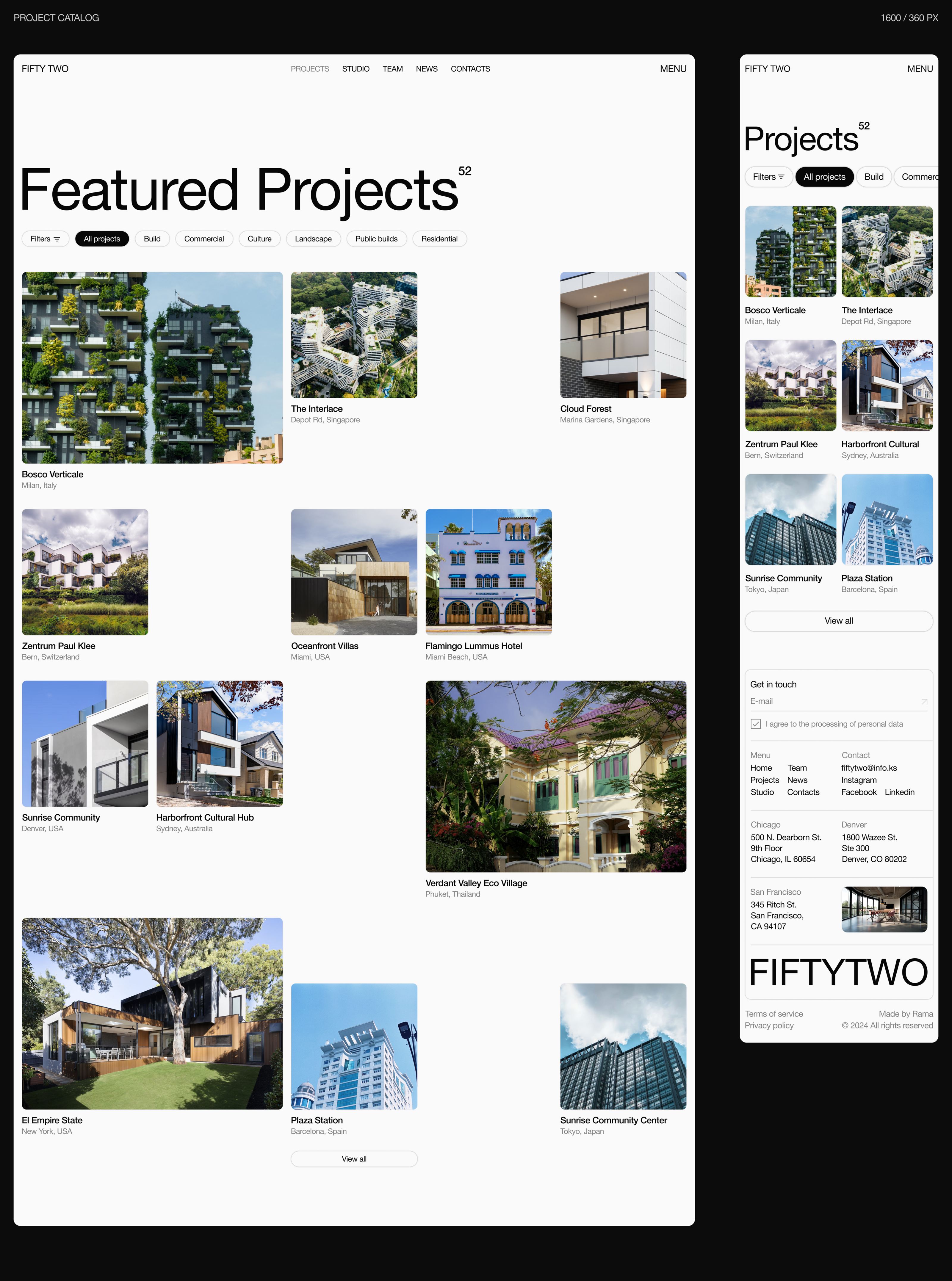 FIFTY TWO | CORPORATE WEBSITE | ARCHITECTURAL BUREAU — Изображение №9 — Интерфейсы, Брендинг на Dprofile
