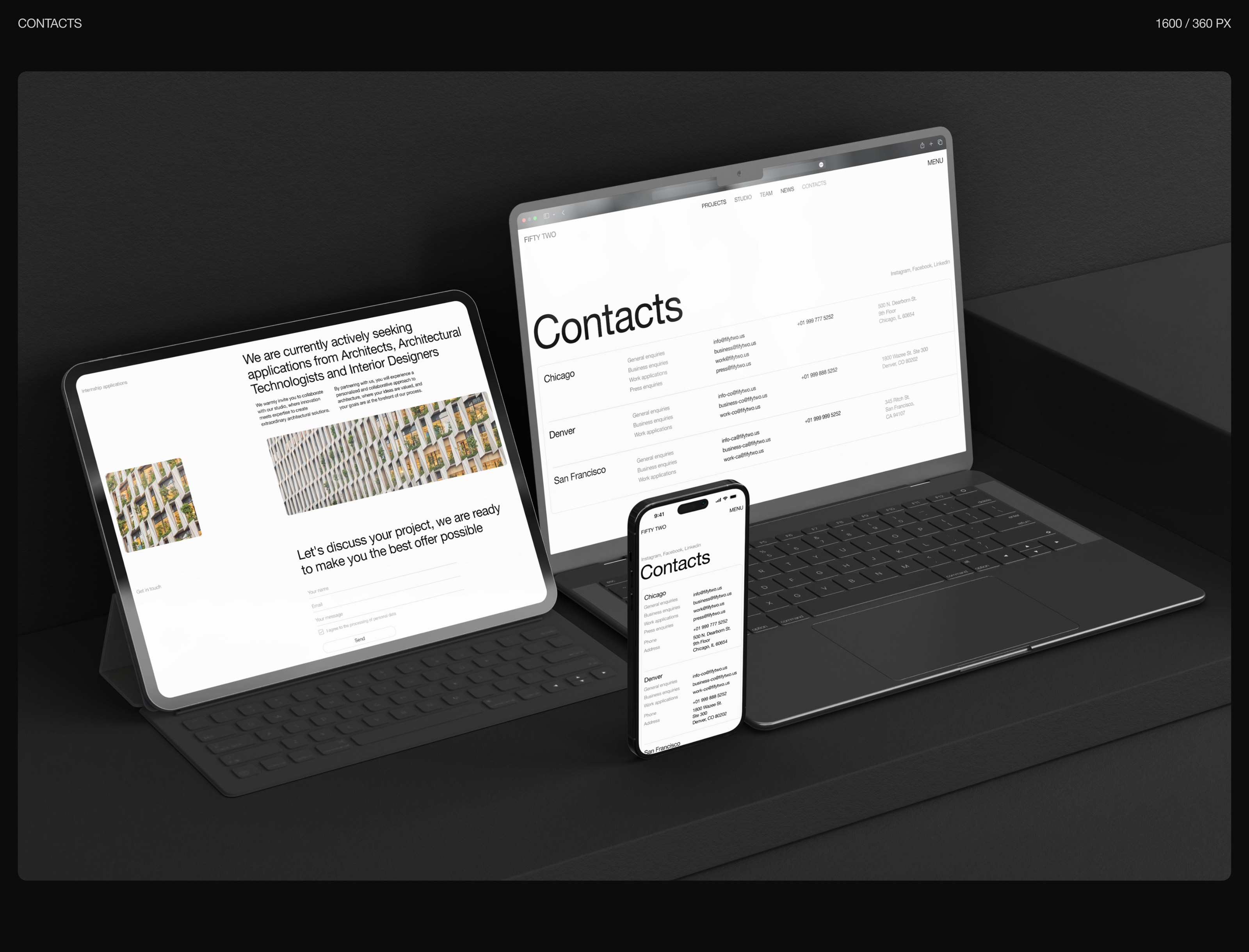 FIFTY TWO | CORPORATE WEBSITE | ARCHITECTURAL BUREAU — Изображение №13 — Интерфейсы, Брендинг на Dprofile
