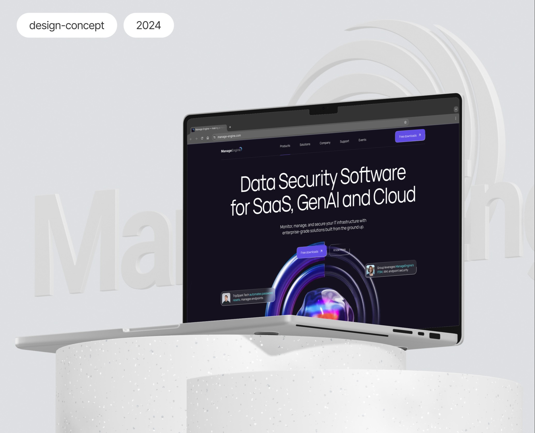Manage Engine|Design and animation — Интерфейсы, 3D на Dprofile