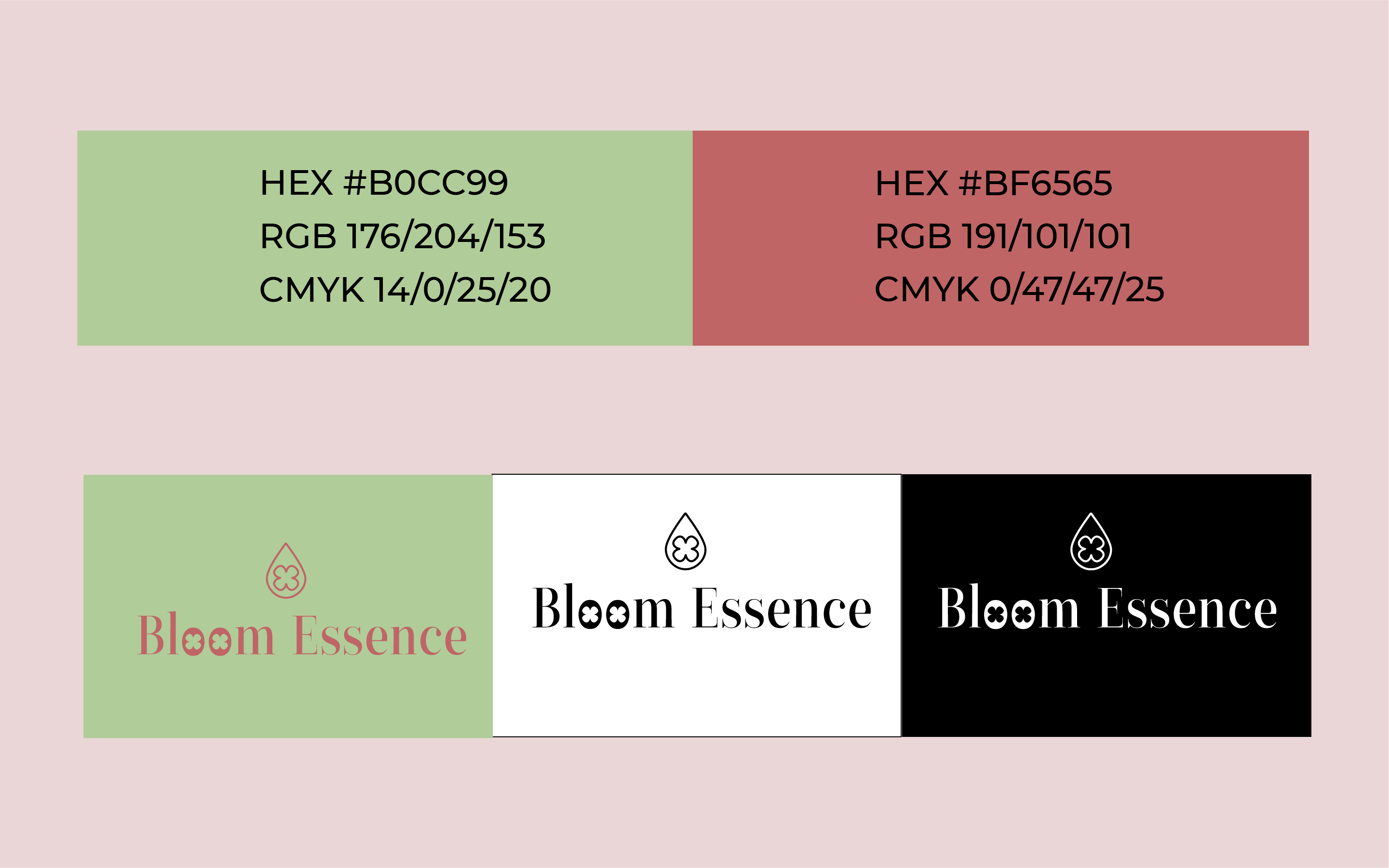Bloom Essence — фирменный стиль косметического бренда — Изображение №3 — Брендинг, Графика на Dprofile