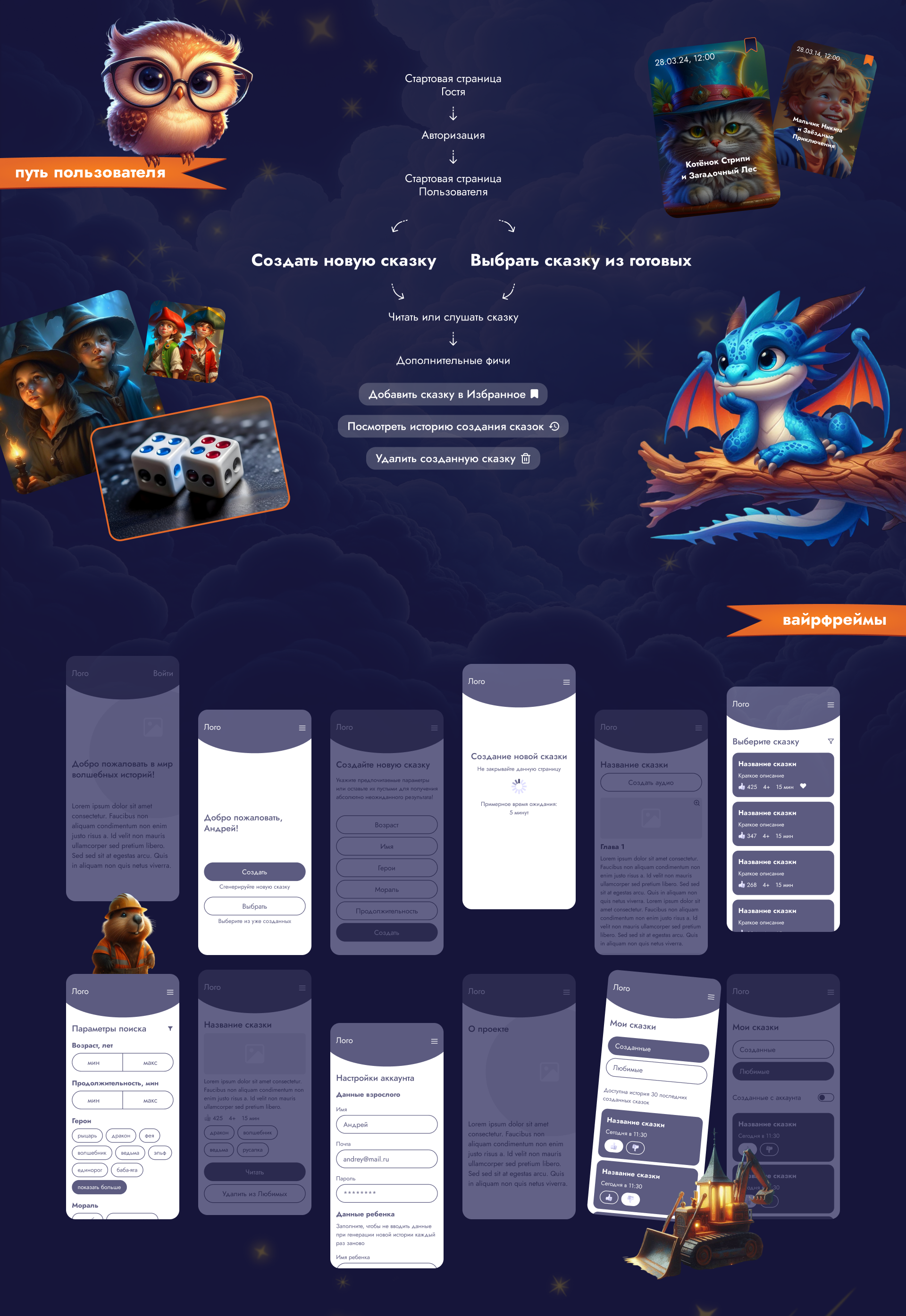 Goodwin Tales | Детские сказки | UX/UI — Изображение №2 — Интерфейсы на Dprofile
