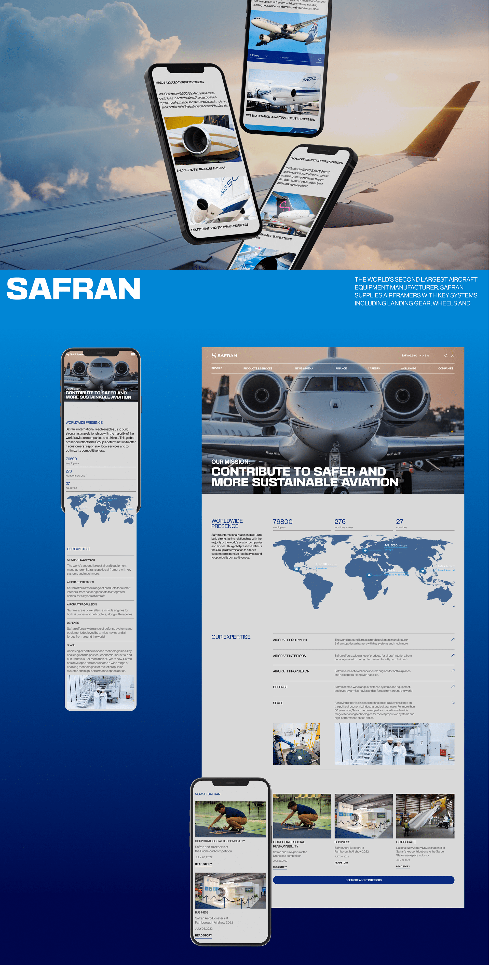 Safran|Корпоративный сайт — Изображение №1 — Интерфейсы на Dprofile
