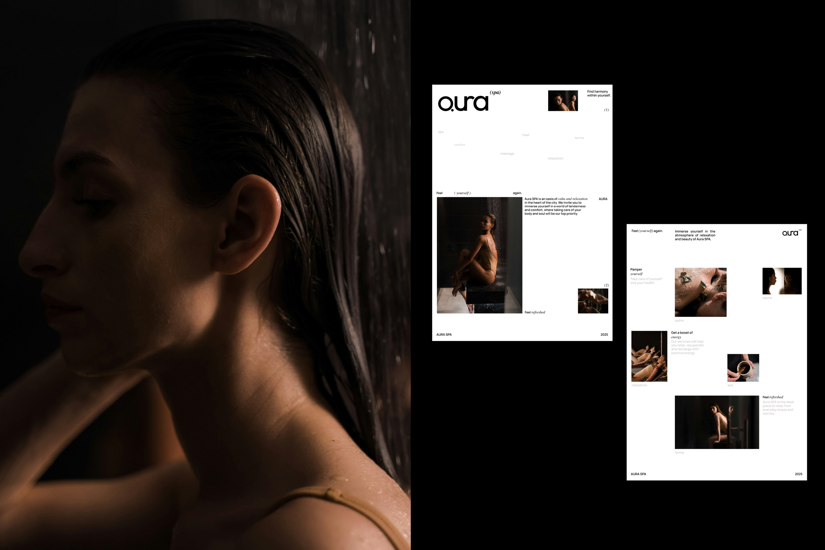 AURA SPA: минималистичный брендинг для внутренней гармонии — Изображение №3 — Брендинг на Dprofile