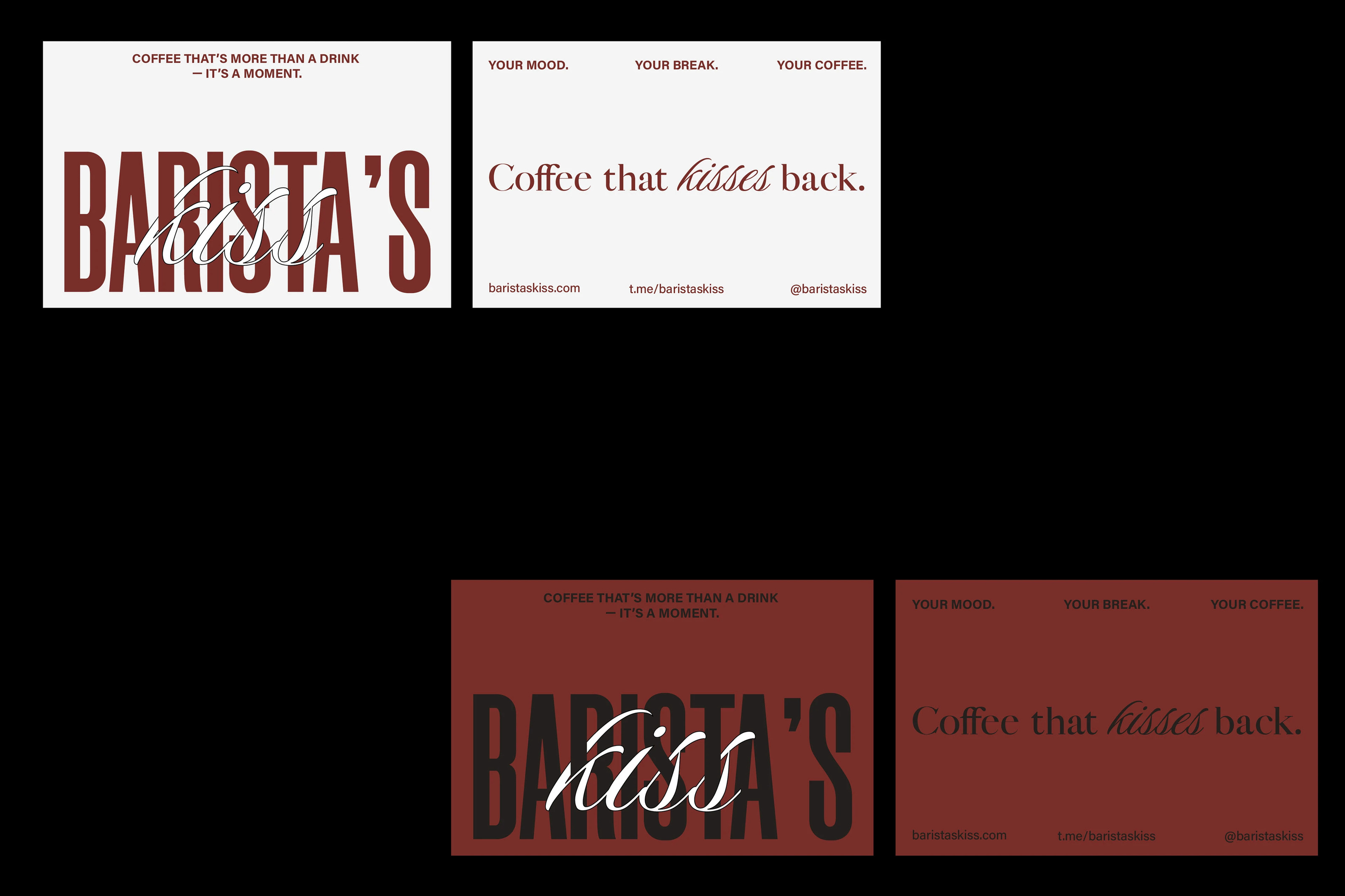 BARISTA'S KISS | COFFEE SHOP IDENTITY — Изображение №4 — Интерфейсы, Брендинг на Dprofile