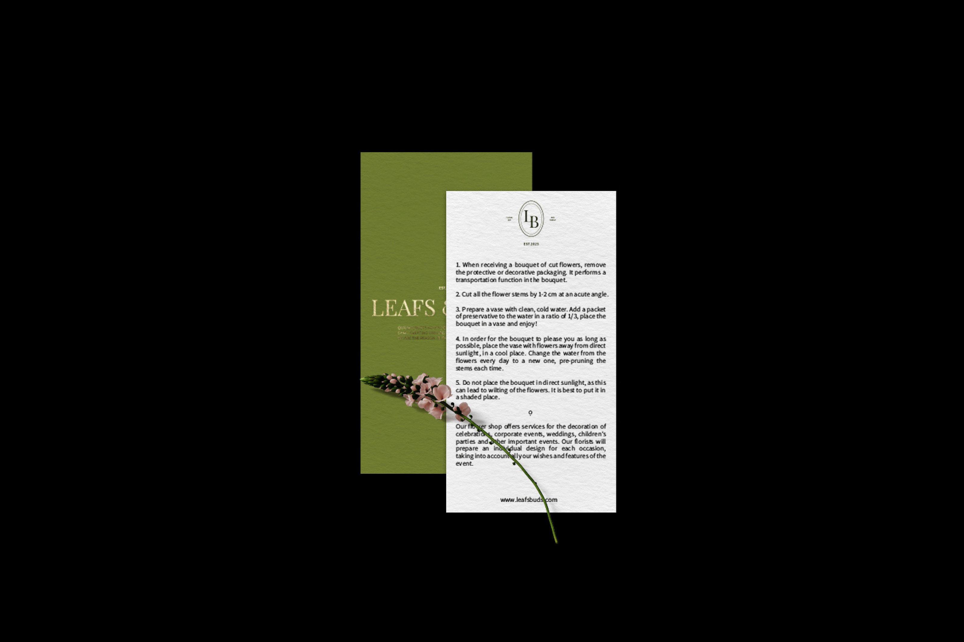 FLOWER STUDIO LEAFT & BUD — Изображение №12 — Брендинг, Анимация на Dprofile