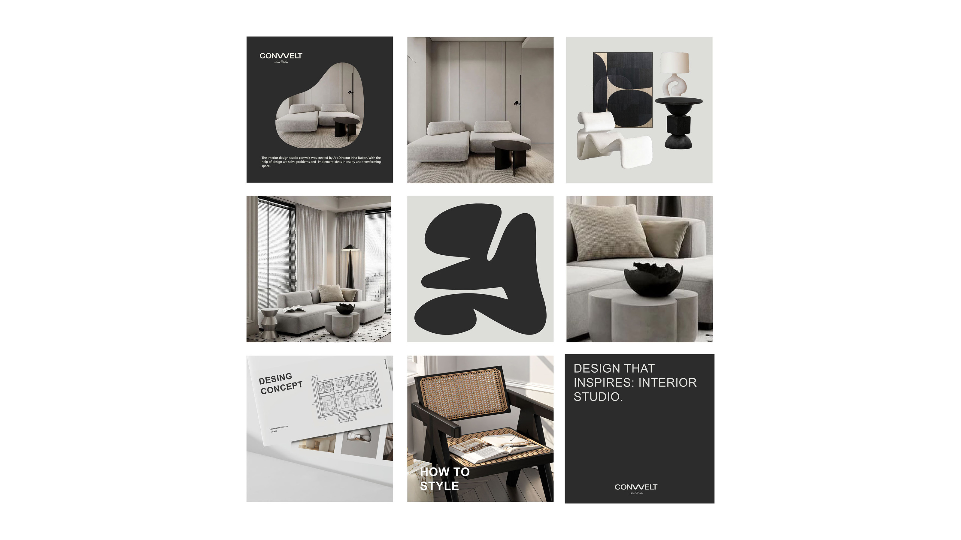 CONWELT INTERIOR DESIGN | VISUAL IDENTITY — Изображение №10 — Брендинг, Графика на Dprofile