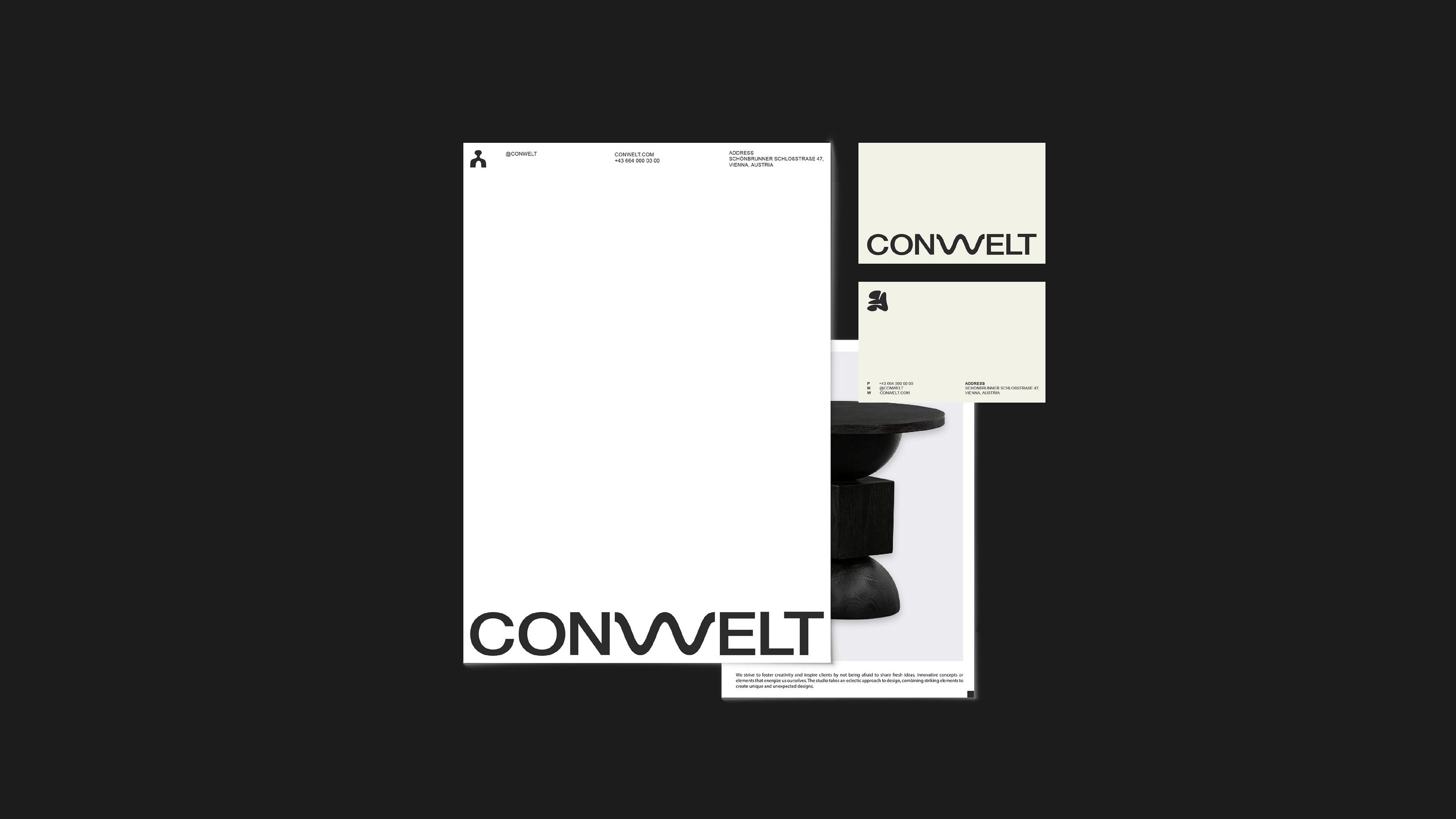 CONWELT INTERIOR DESIGN | VISUAL IDENTITY — Изображение №4 — Брендинг, Графика на Dprofile