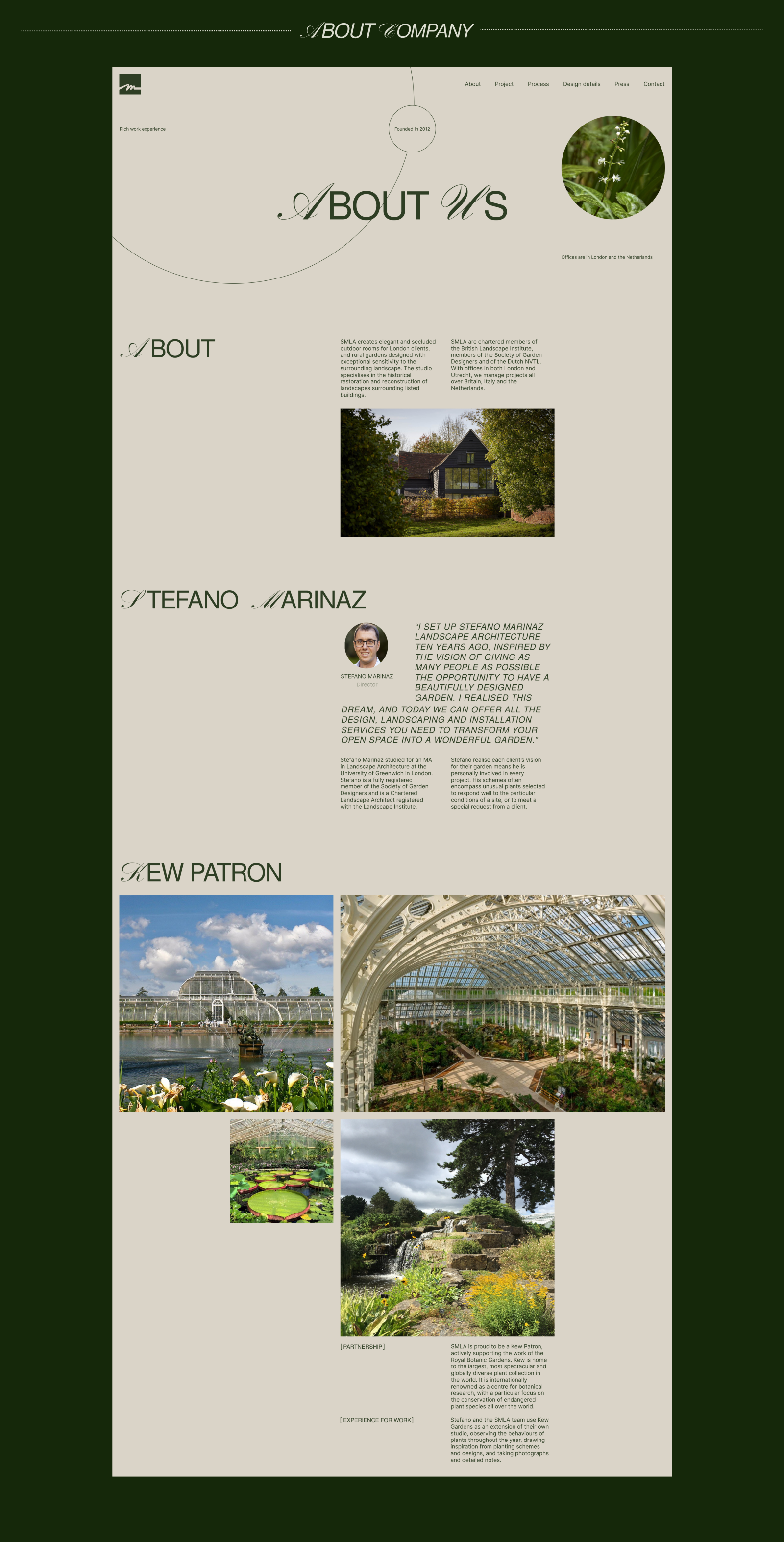 Landscape Architecture SM | Corporate Website redesign — Изображение №11 — Интерфейсы на Dprofile