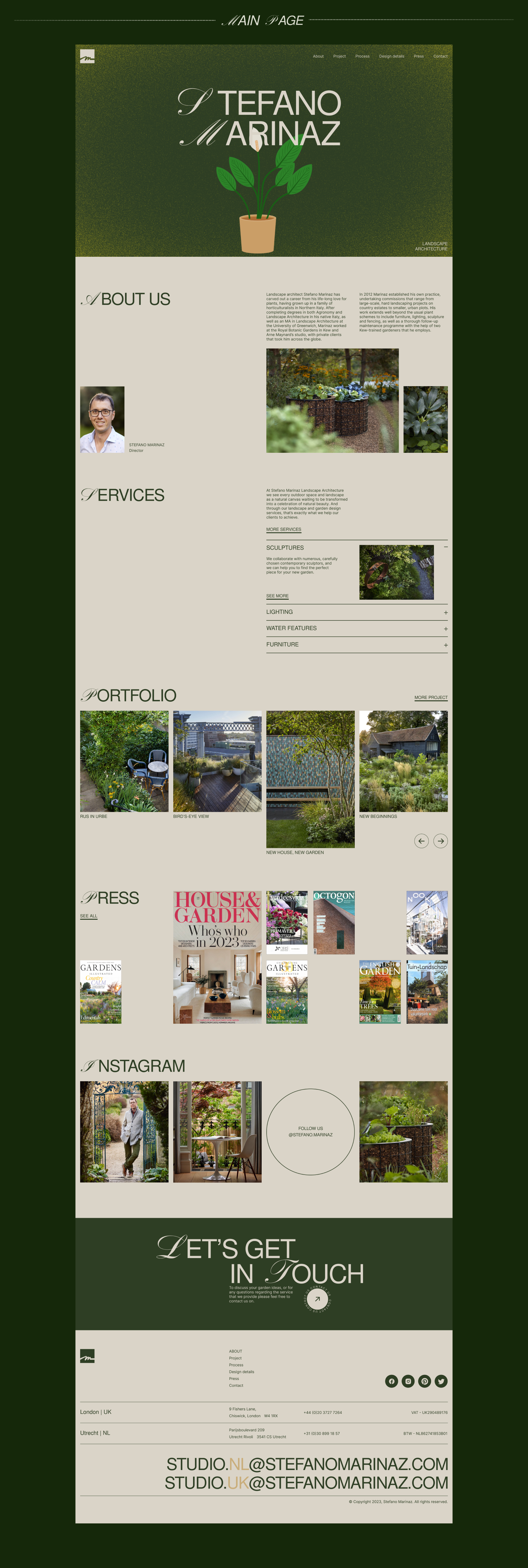 Landscape Architecture SM | Corporate Website redesign — Изображение №3 — Интерфейсы на Dprofile