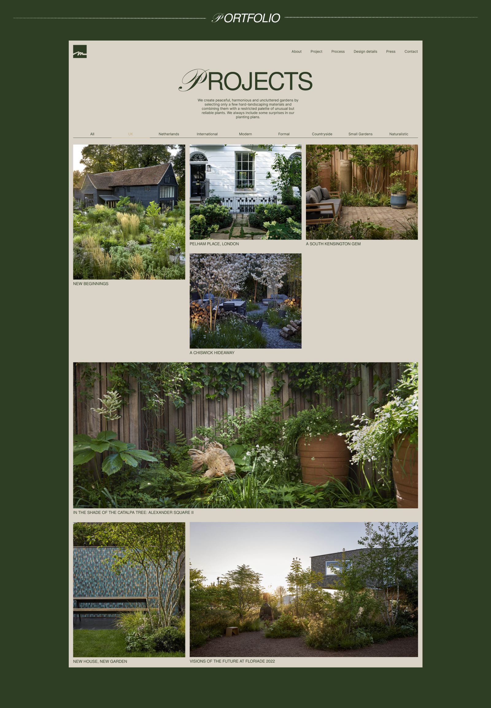 Landscape Architecture SM | Corporate Website redesign — Изображение №6 — Интерфейсы на Dprofile