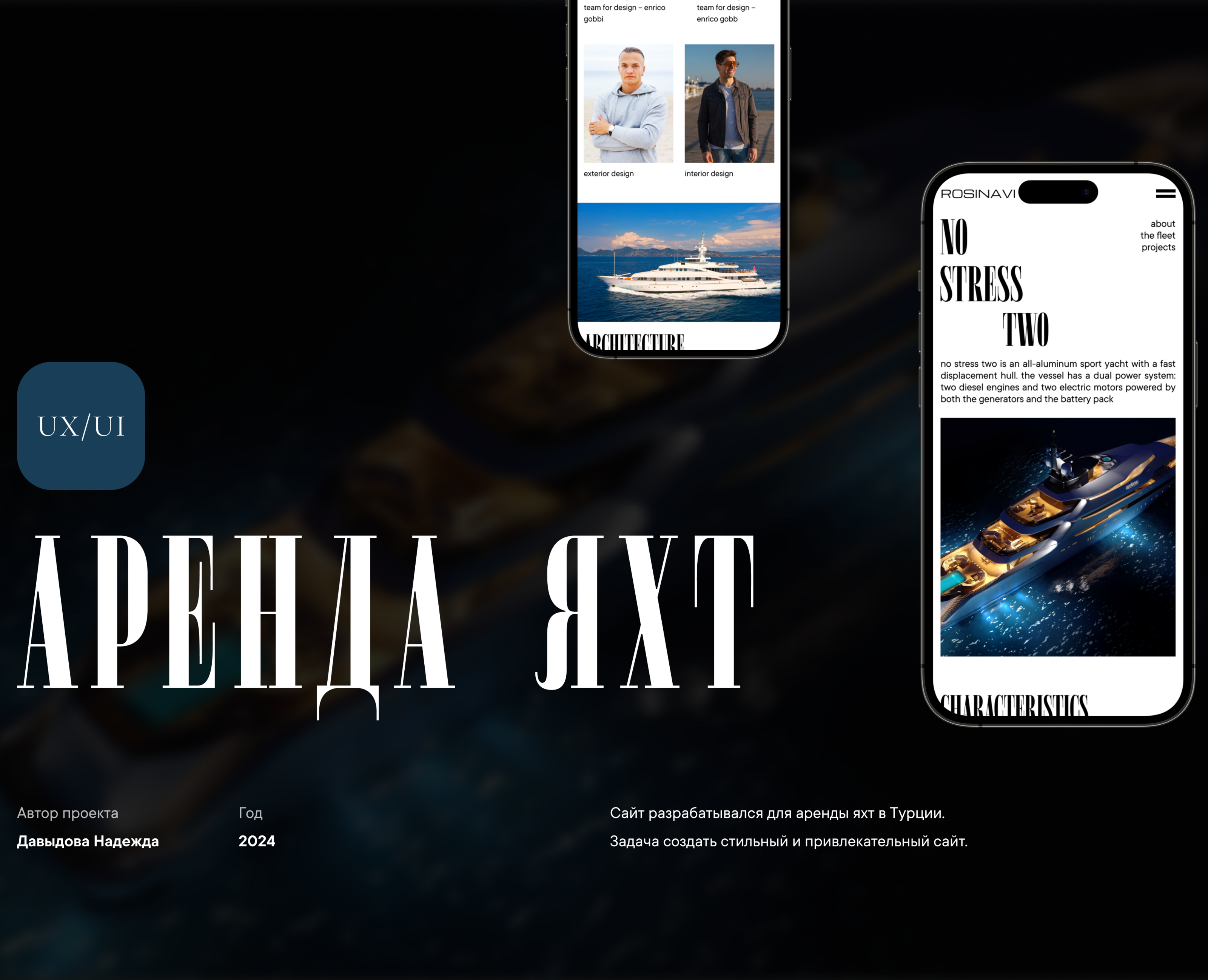 Сайт для аренды яхт в Турции — Интерфейсы на Dprofile