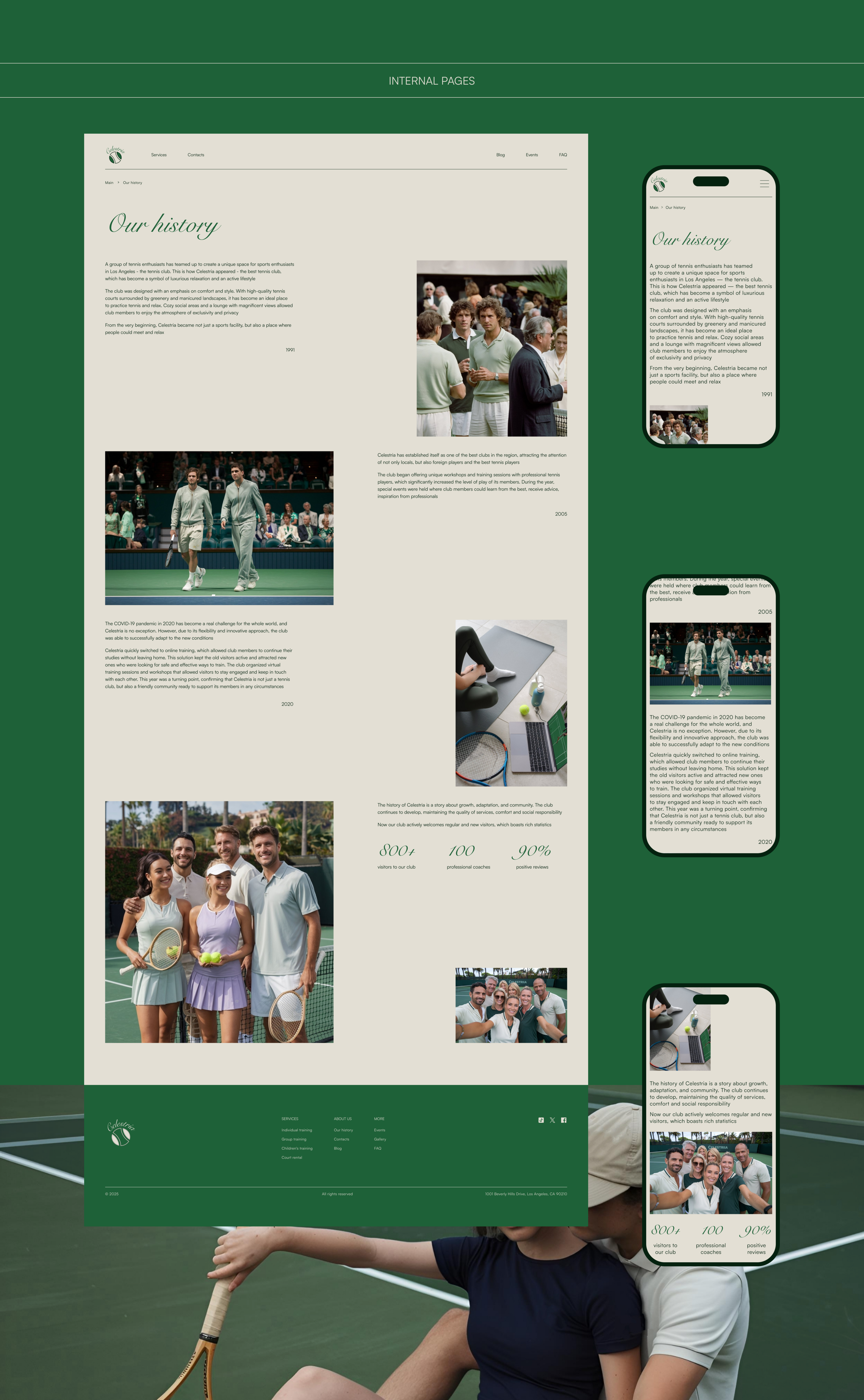 Tennis club CELESTRIA — Изображение №10 — Интерфейсы на Dprofile