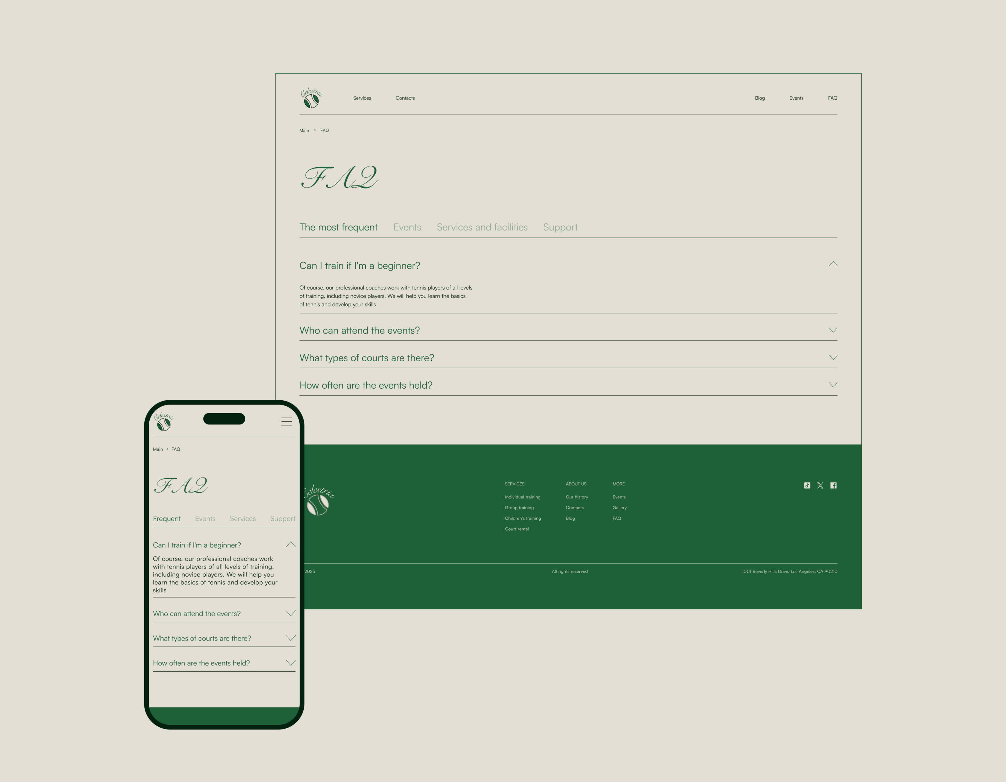 Tennis club CELESTRIA — Изображение №12 — Интерфейсы на Dprofile