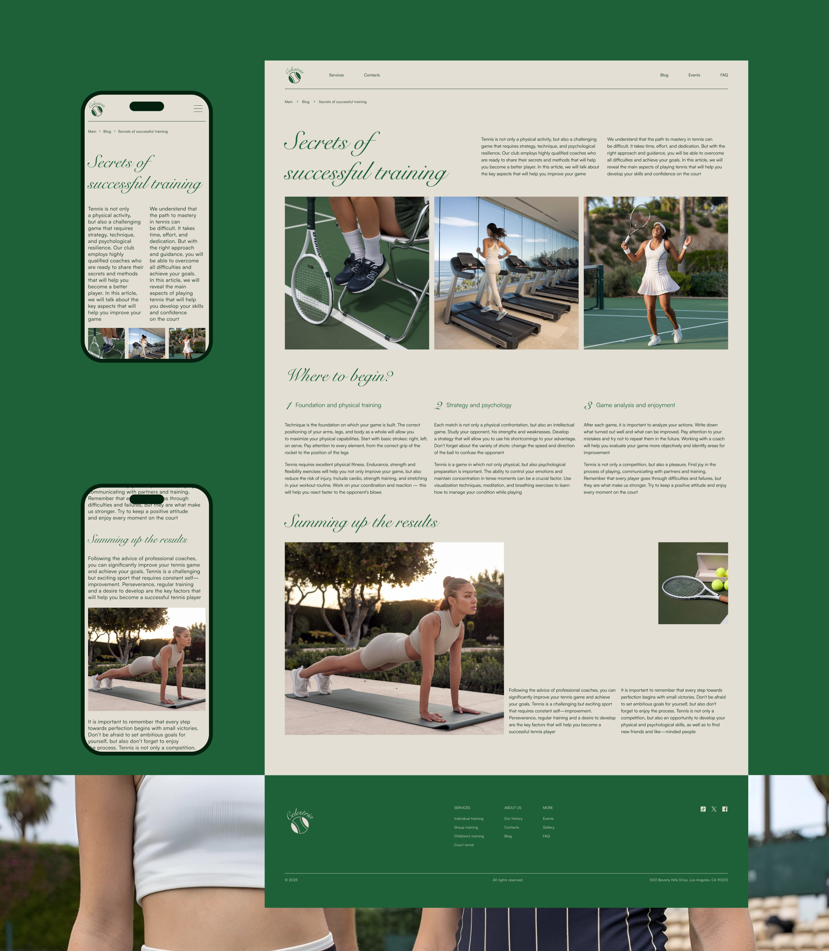 Tennis club CELESTRIA — Изображение №14 — Интерфейсы на Dprofile